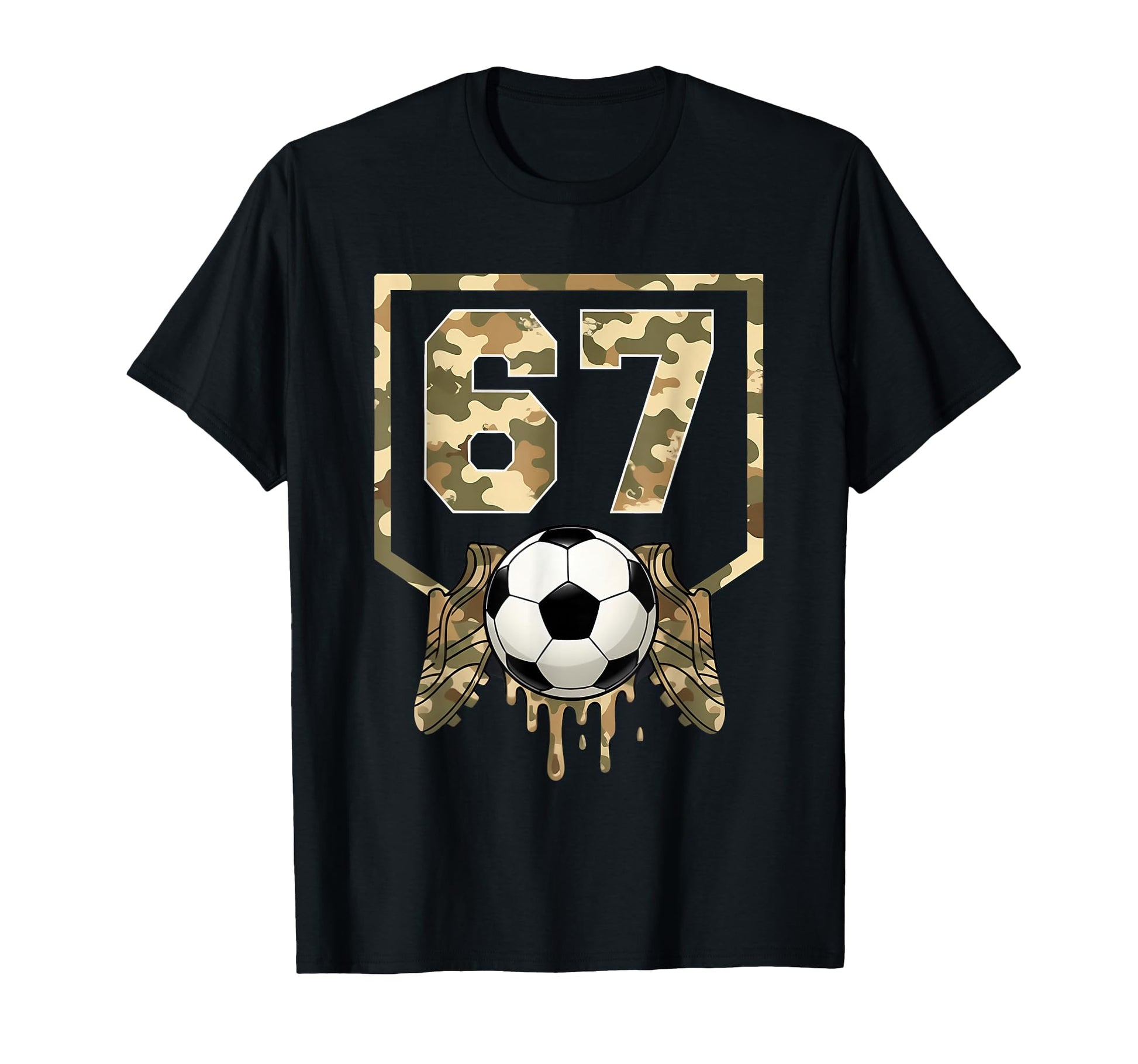 Soccer Drip Number 67 Soccer Player 67 T-Shirt - Trendy Graphic for Adults - T-Shirt, Sweatshirt, Hoodie