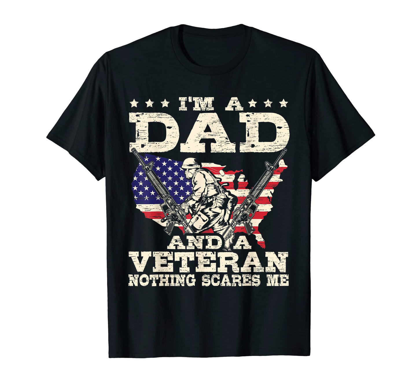 Mens Im Dad And Veteran Nothing T-Shirt - Casual Everyday Wear Unisex - T-Shirt, Sweatshirt, Hoodie