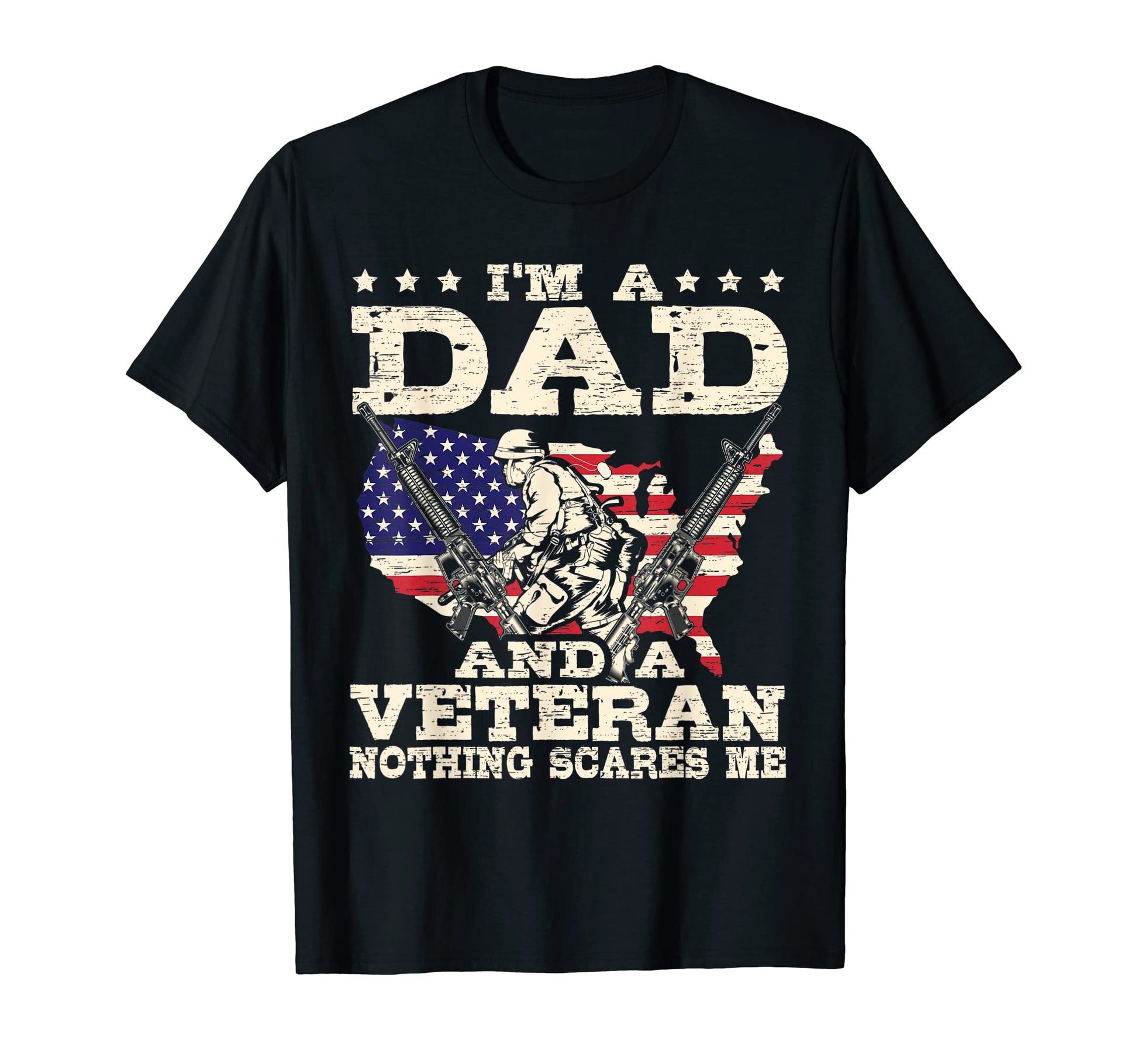 Mens Im Dad And Veteran Nothing T-Shirt - Casual Everyday Wear Unisex - T-Shirt, Sweatshirt, Hoodie