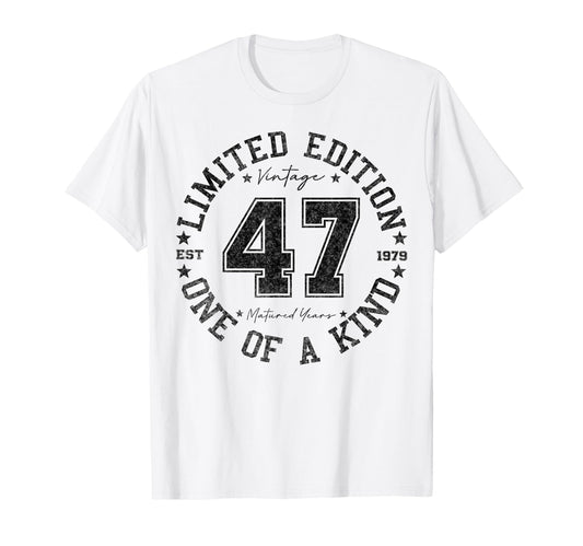 47 Year Old Gifts 1979 47Th Birthday T-Shirt - Custom Art Print Men Women - T-Shirt, Sweatshirt, Hoodie