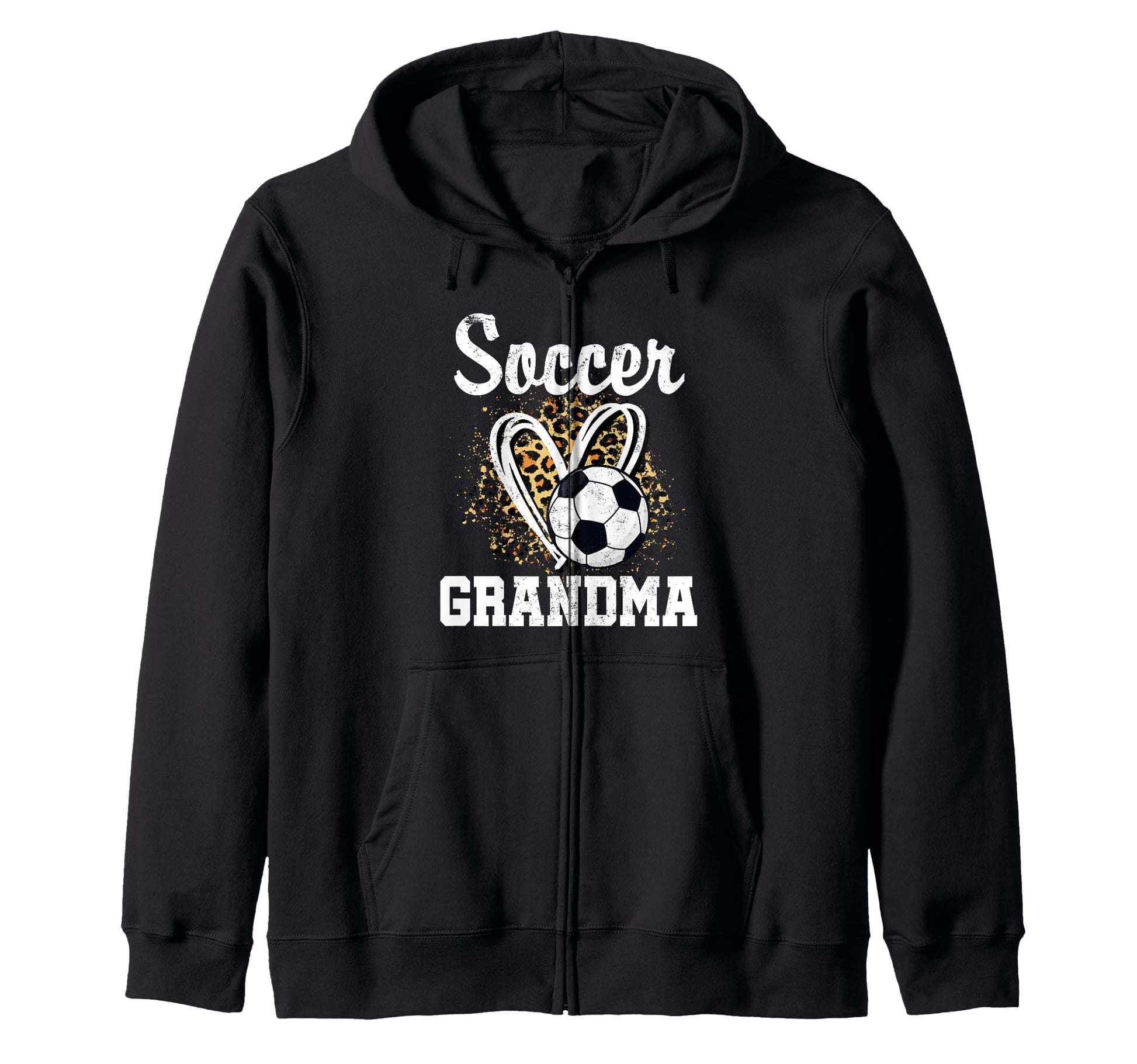 Soccer Grandma Leopard Heart Soccer Fan T-Shirt - Trendy Graphic Unisex - T-Shirt, Sweatshirt, Hoodie