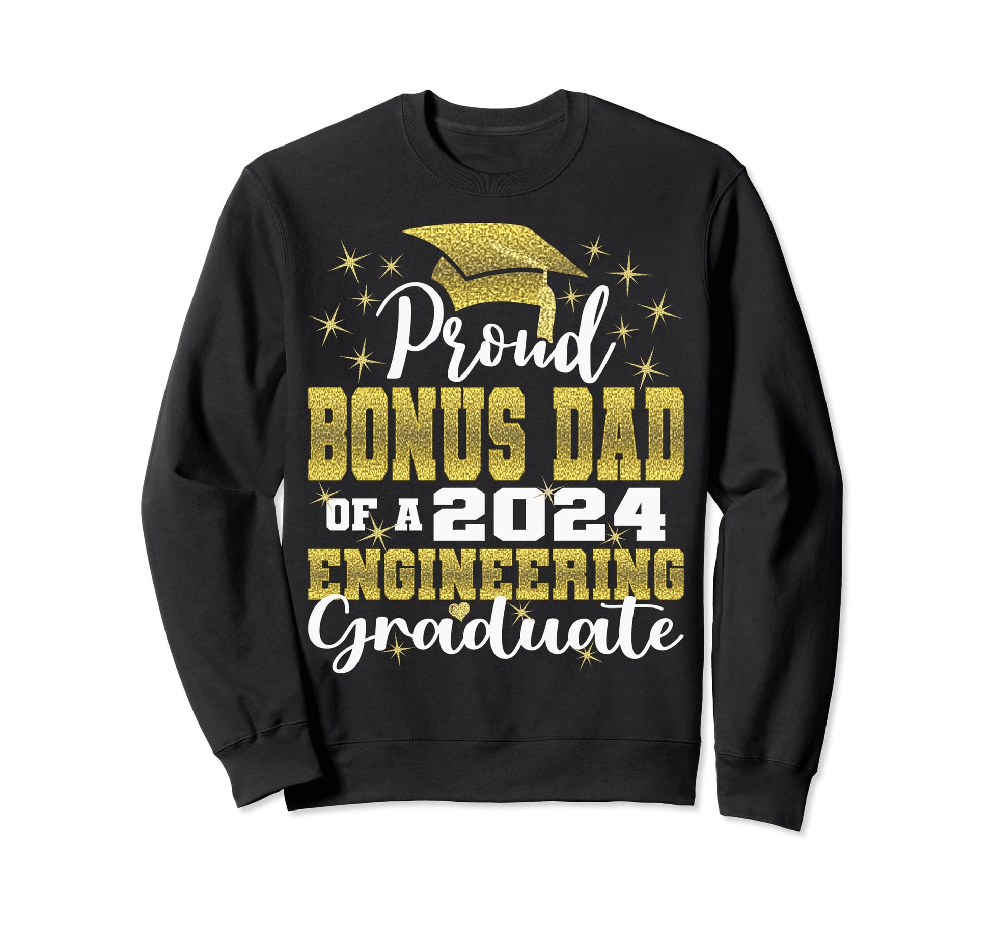 Super Proud Bonus Dad 2024 Sweatshirt - Graphic Print for Adults - T-Shirt, Sweatshirt, Hoodie