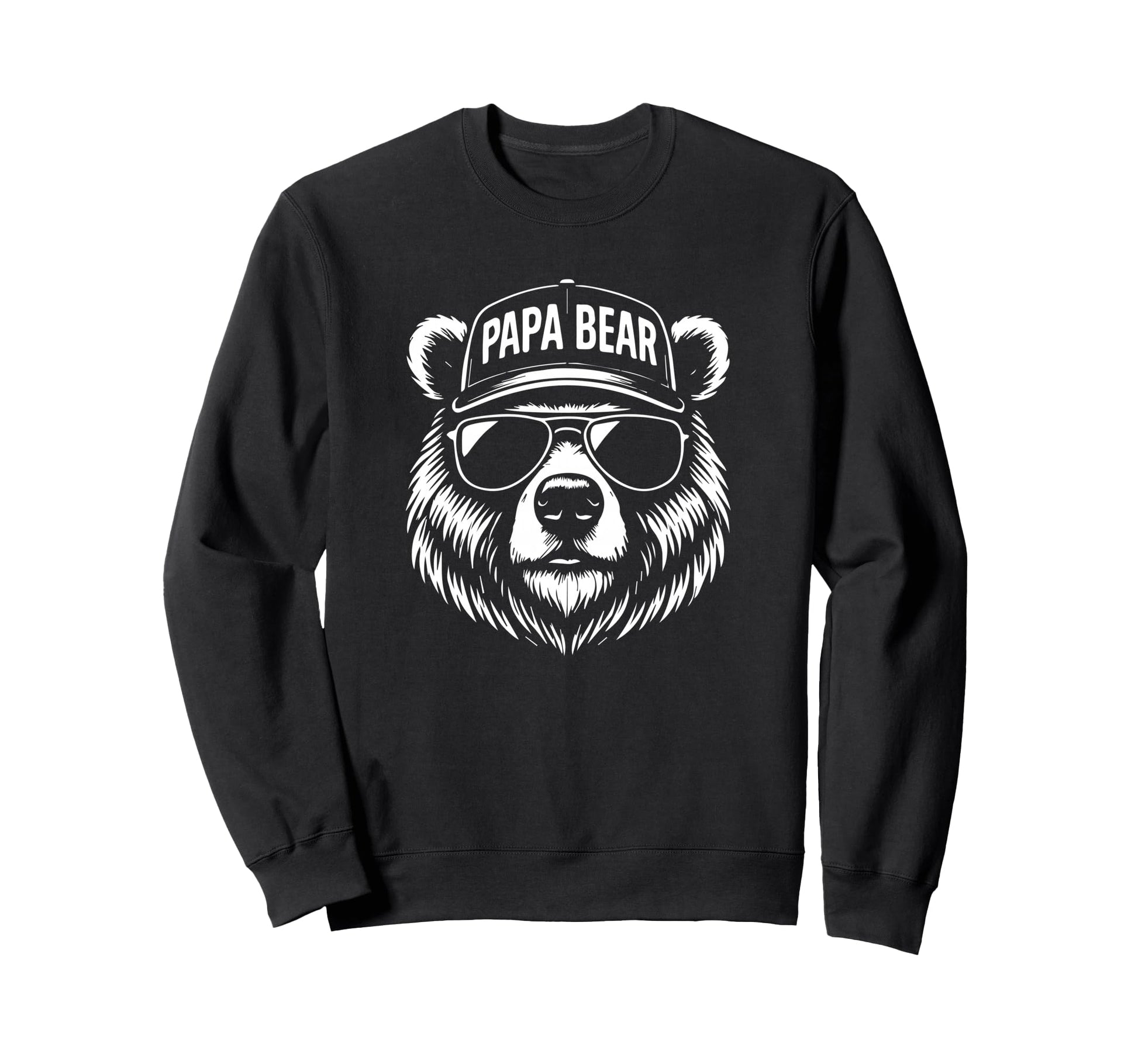 Papabear Funny Father Motif Baseball Sweatshirt - Novelty Apparel Unisex - T-Shirt, Sweatshirt, Hoodie