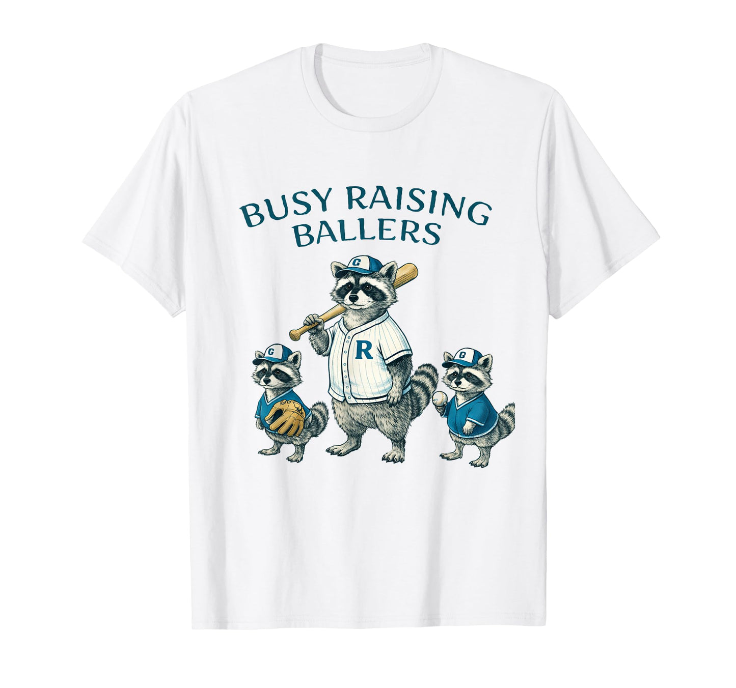 Busy Raising Baller Baseball Softball Mom T-Shirt - Novelty Apparel Unisex - T-Shirt, Sweatshirt, Hoodie