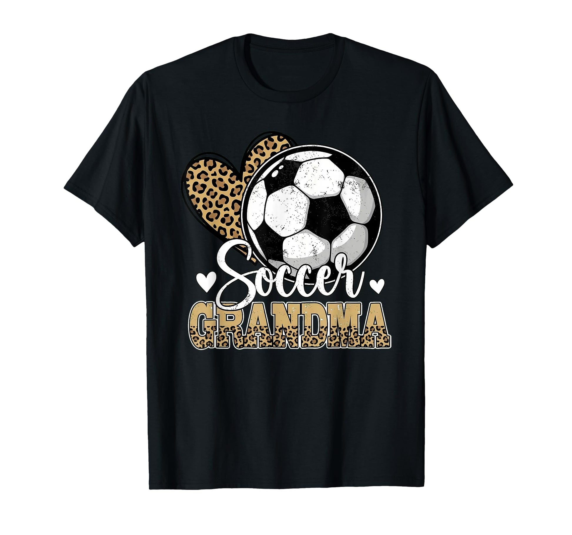 Soccer Grandma Funny Leopard Heart Proud T-Shirt - Minimalist Print Unisex - T-Shirt, Sweatshirt, Hoodie