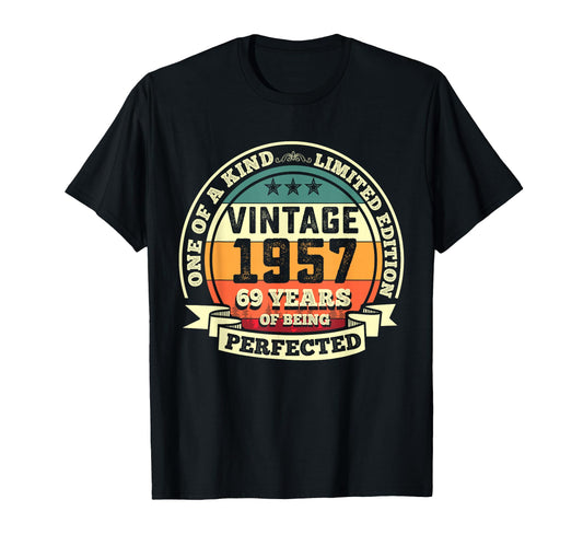 69Th Birthday Gift 69 Years Being T-Shirt - Minimalist Print Men Women - T-Shirt, Sweatshirt, Hoodie