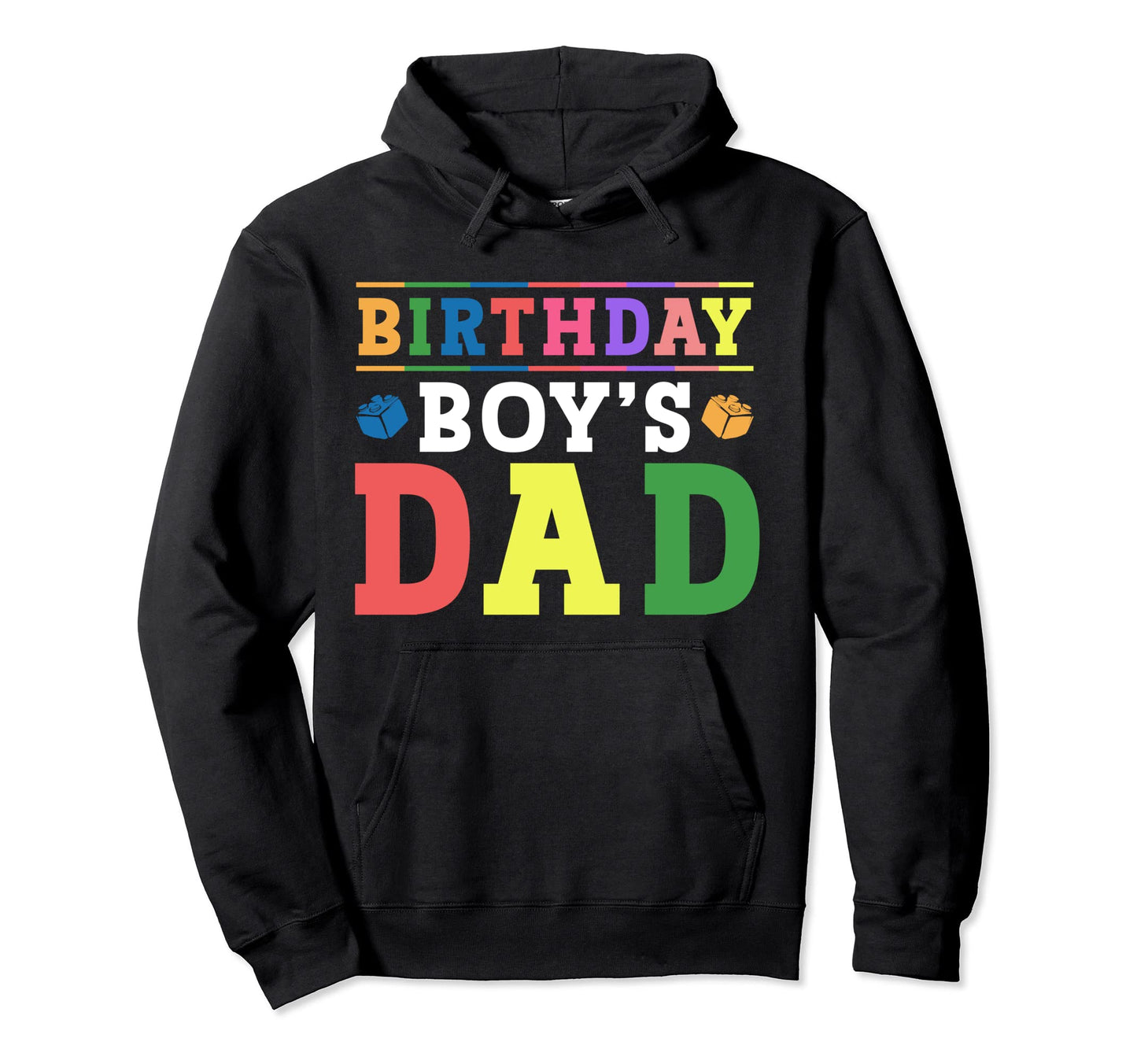 Birthday Dad Building Blocks Hoodie - Custom Art Print Unisex - T-Shirt, Sweatshirt, Hoodie