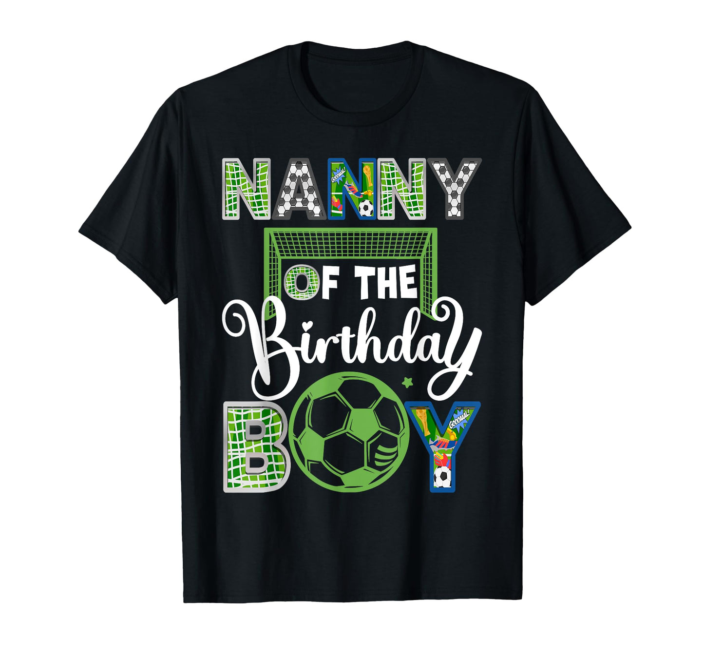 Nanny Birthday Soccer Baller Birthday T-Shirt - Graphic Print Men Women - T-Shirt, Sweatshirt, Hoodie