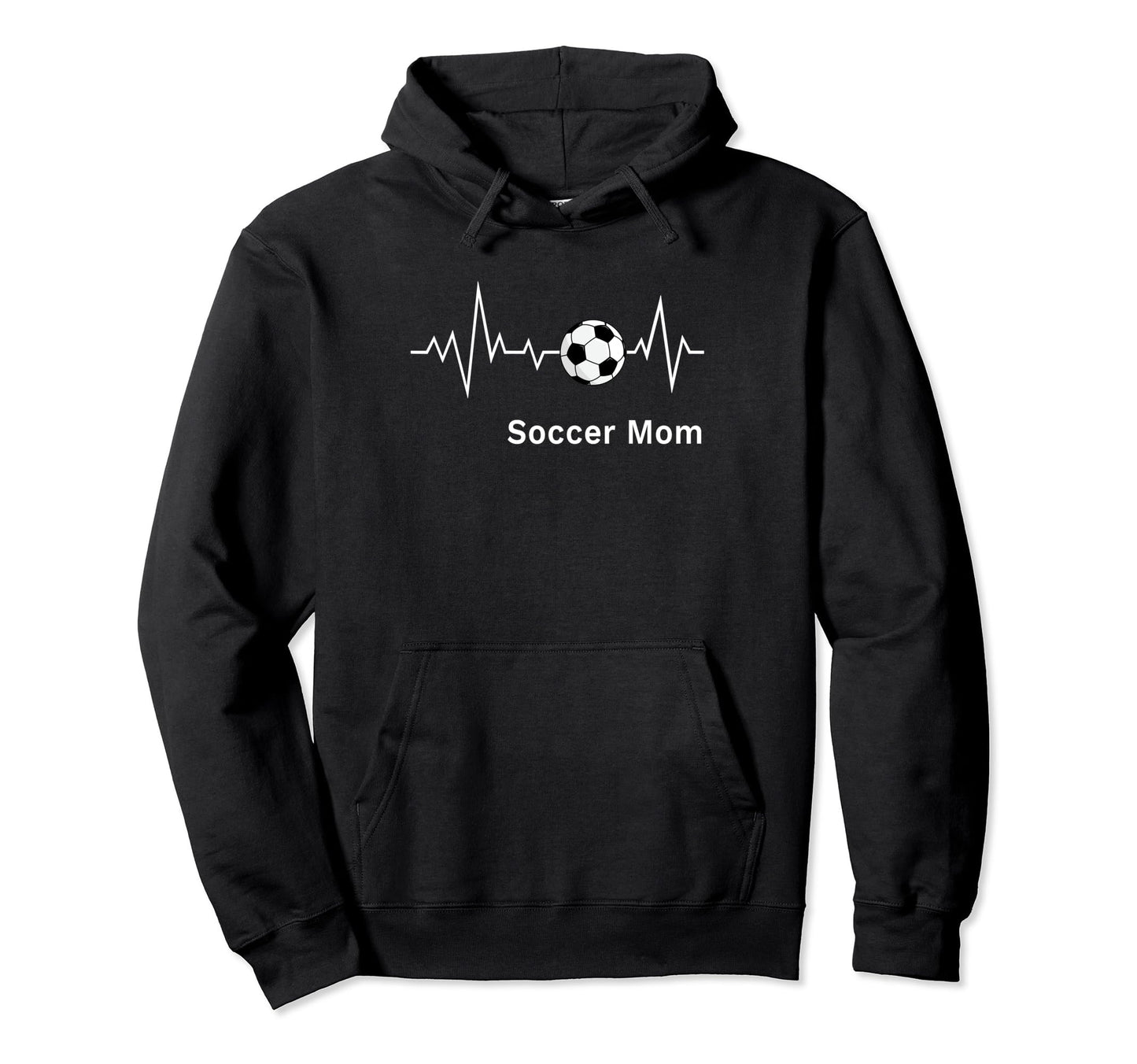 Soccer Mothers Soccer Mom Heartbeat Hoodie - Unique Graphic Men Women - T-Shirt, Sweatshirt, Hoodie