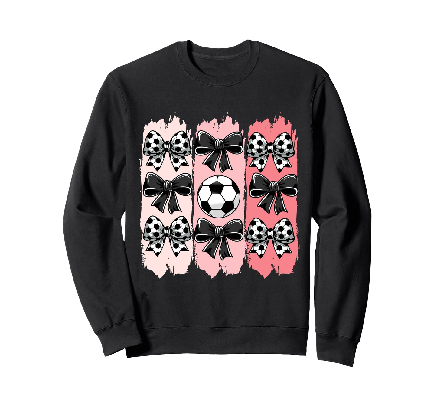 Soccer Coquette Bow Soccer Ball Sweatshirt - Graphic Print Men Women - T-Shirt, Sweatshirt, Hoodie