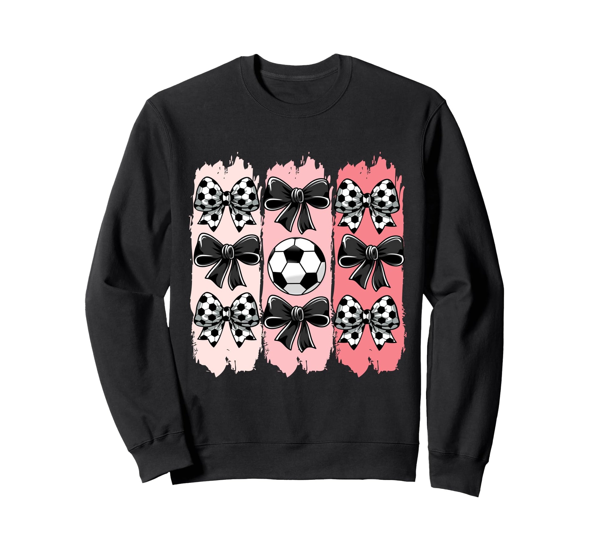 Soccer Coquette Bow Soccer Ball Sweatshirt - Graphic Print Men Women - T-Shirt, Sweatshirt, Hoodie