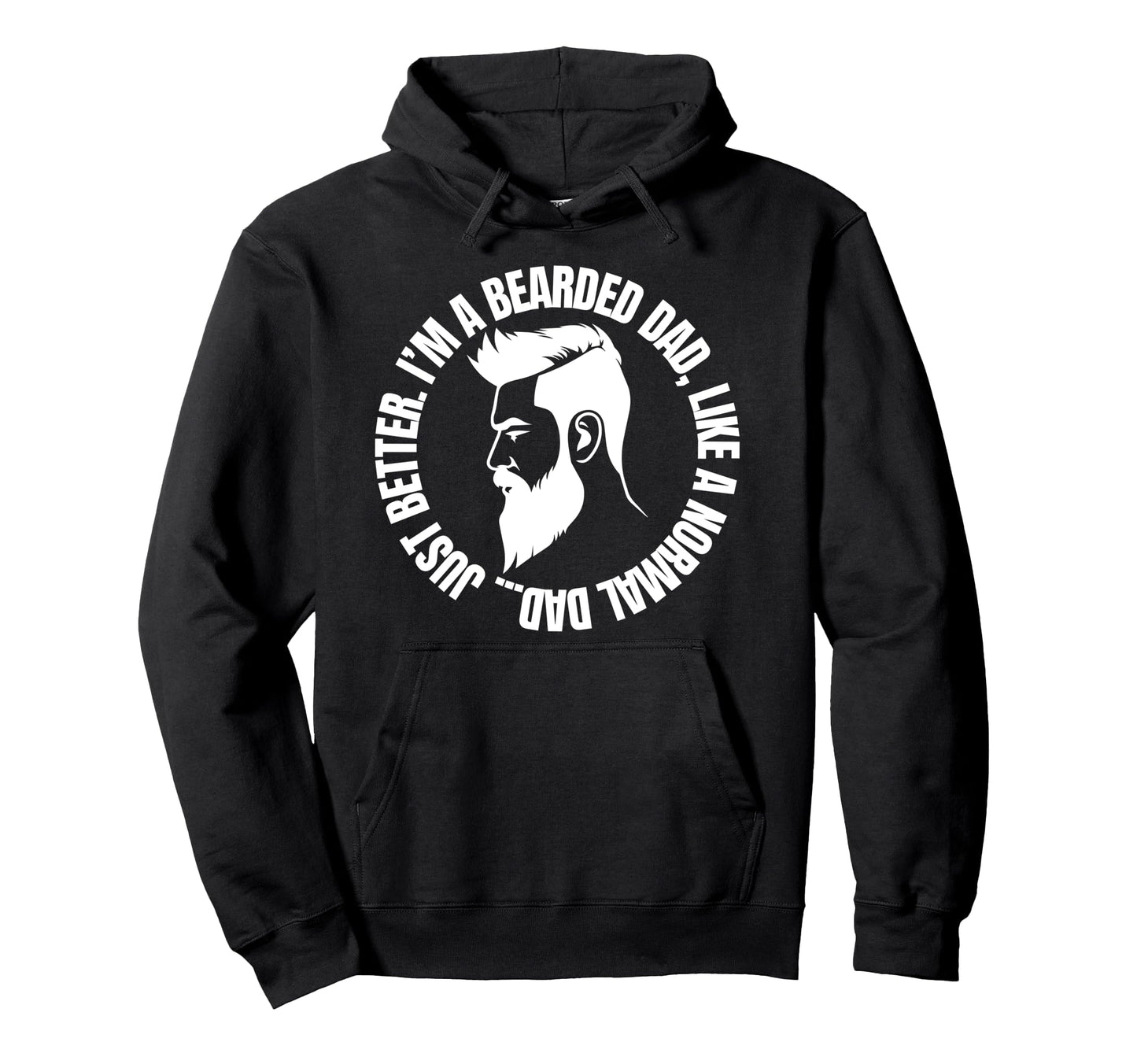 Bearded Skull Dad Beard Funny Superhero Hoodie - Novelty Apparel for Adults - T-Shirt, Sweatshirt, Hoodie