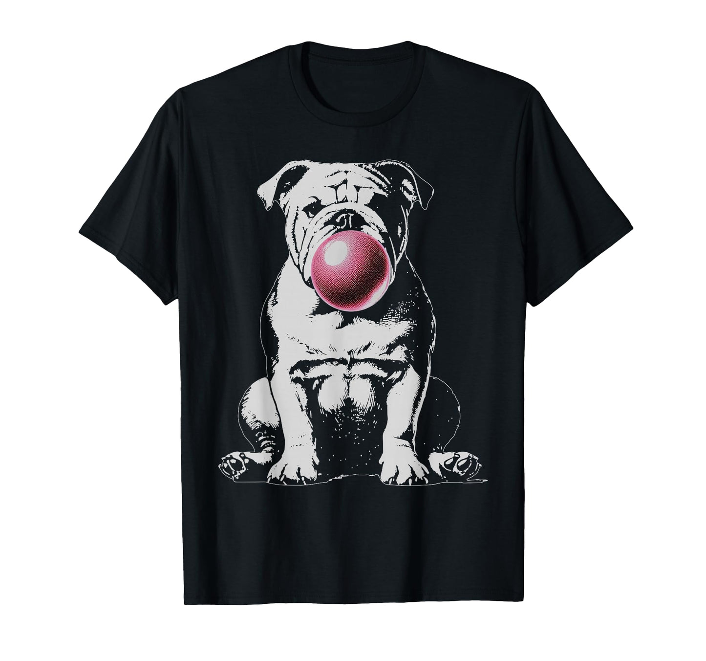 English Bulldog Blowing Bubble Mom Dog T-Shirt - Aesthetic Graphic Unisex - T-Shirt, Sweatshirt, Hoodie