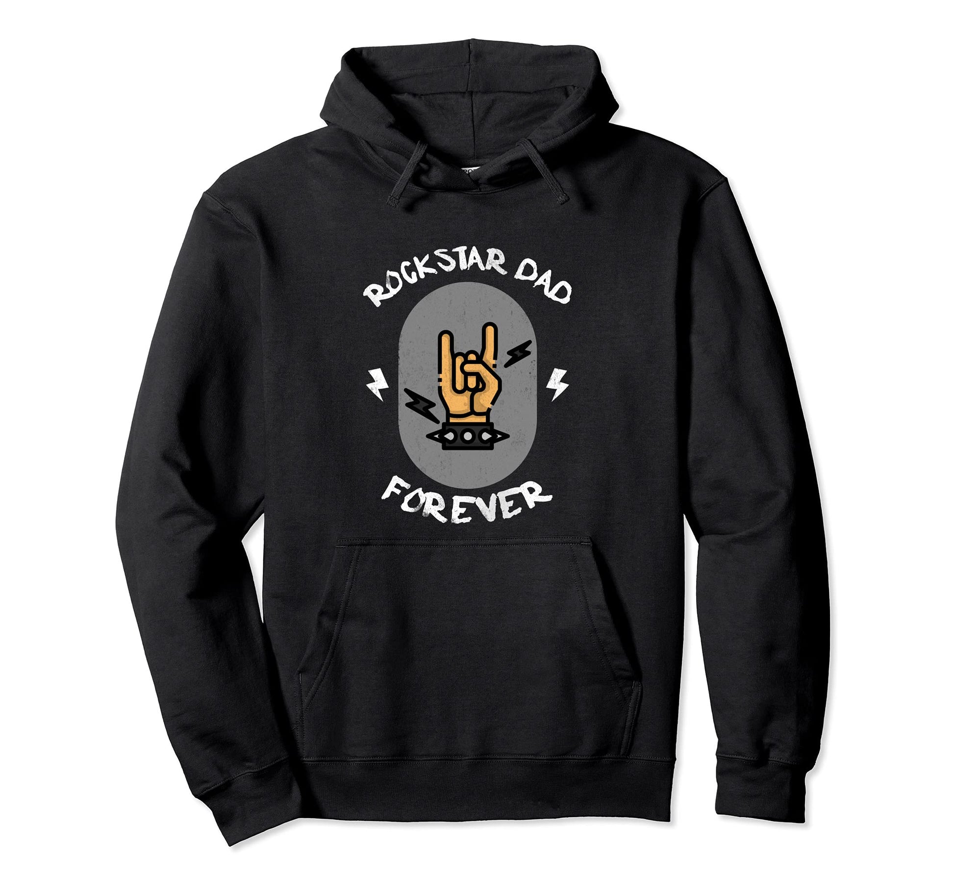 Mens Rockstar Dad Funny Hard Rock Dad Hoodie - Custom Art Print Men Women - T-Shirt, Sweatshirt, Hoodie