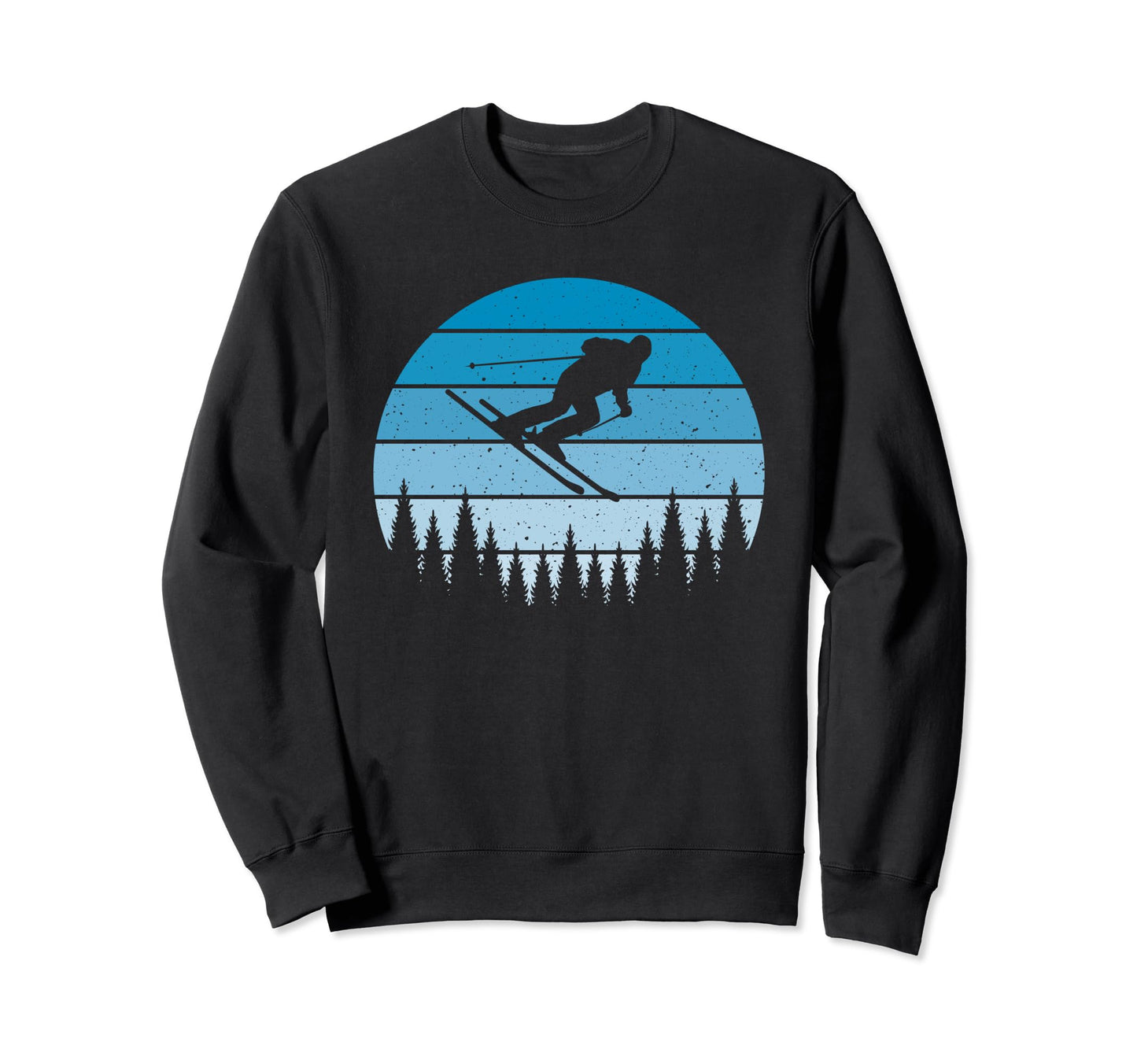 Ski Sunset Skier Skiing Dad Ski Lovers Sweatshirt - Trendy Graphic Unisex - T-Shirt, Sweatshirt, Hoodie