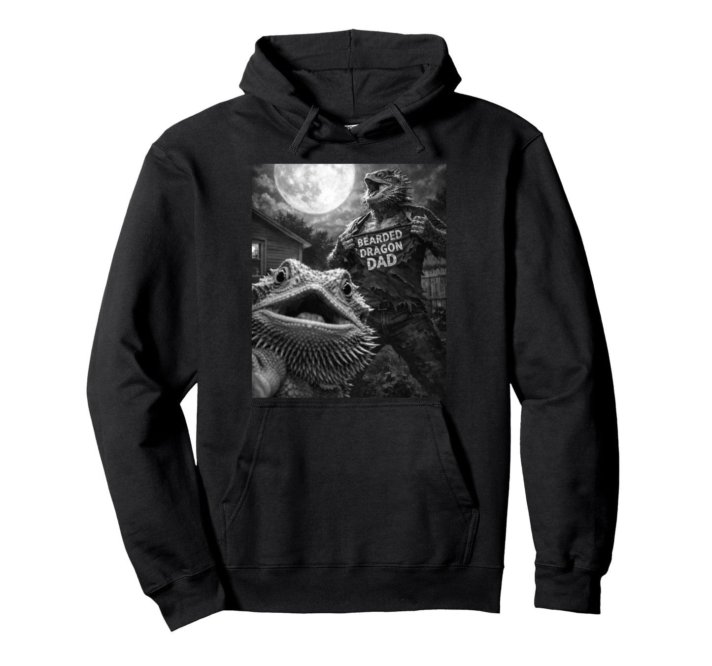 Bearded Dragon Lizard Dad Funny Hoodie - Casual Everyday Wear for Adults - T-Shirt, Sweatshirt, Hoodie
