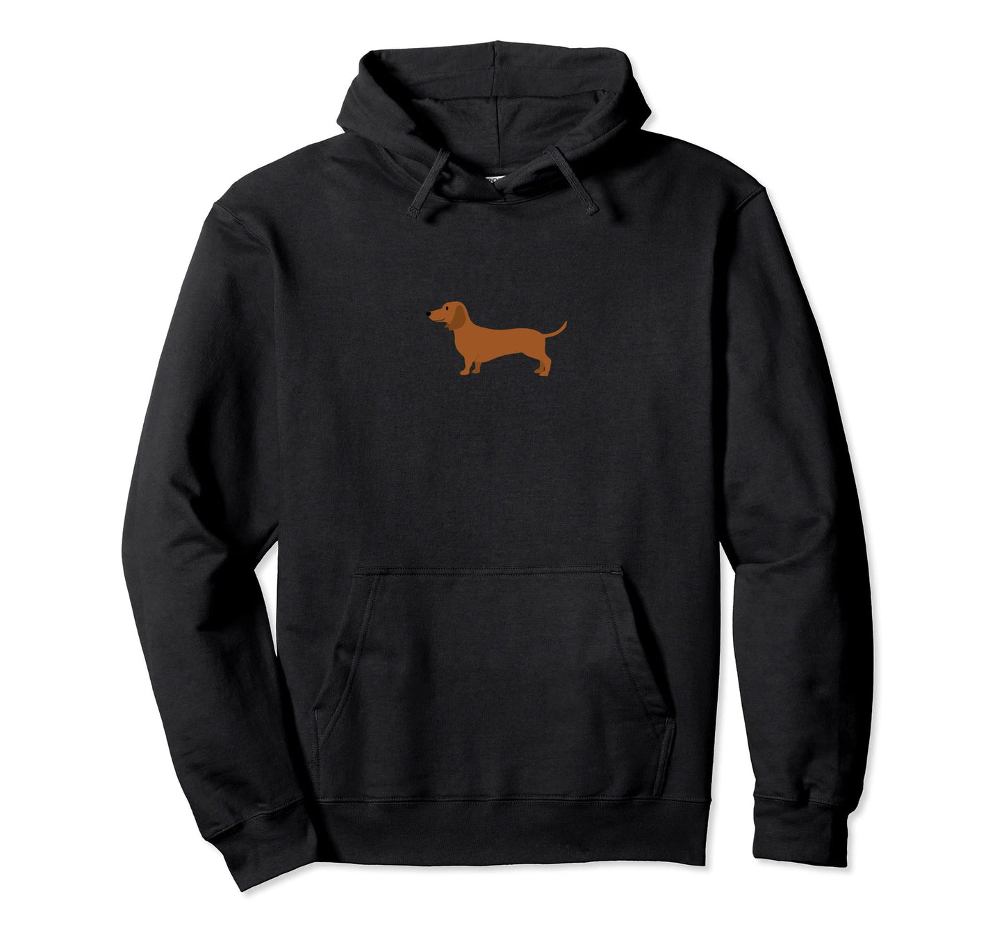 Minimalist Dachshund Art Pocket Doxie Hoodie - Custom Art Print Men Women - T-Shirt, Sweatshirt, Hoodie