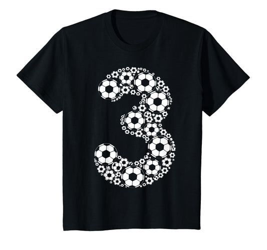3 Year Old Soccer Birthday Funny T-Shirt - Aesthetic Graphic for Adults - T-Shirt, Sweatshirt, Hoodie