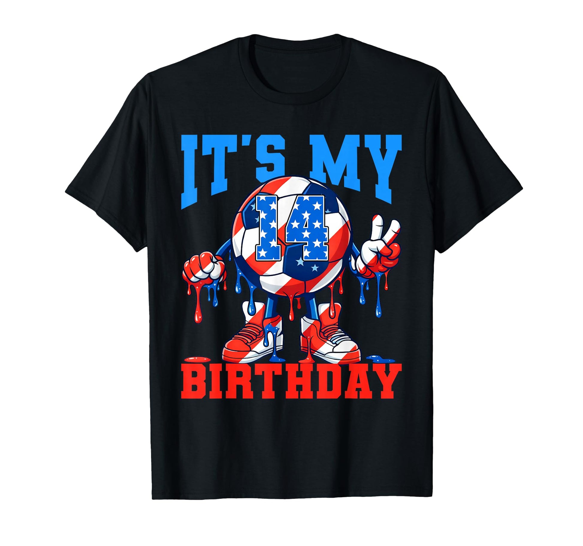 14 Year Old Its My 14Th Birthday Soccer T-Shirt - Streetwear Style Unisex - T-Shirt, Sweatshirt, Hoodie