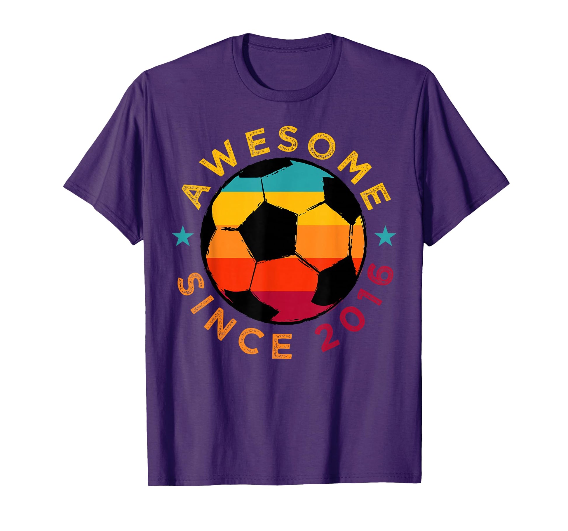 Awesome Since 2016 Soccer Birthday Party T-Shirt - Streetwear Style Unisex - T-Shirt, Sweatshirt, Hoodie