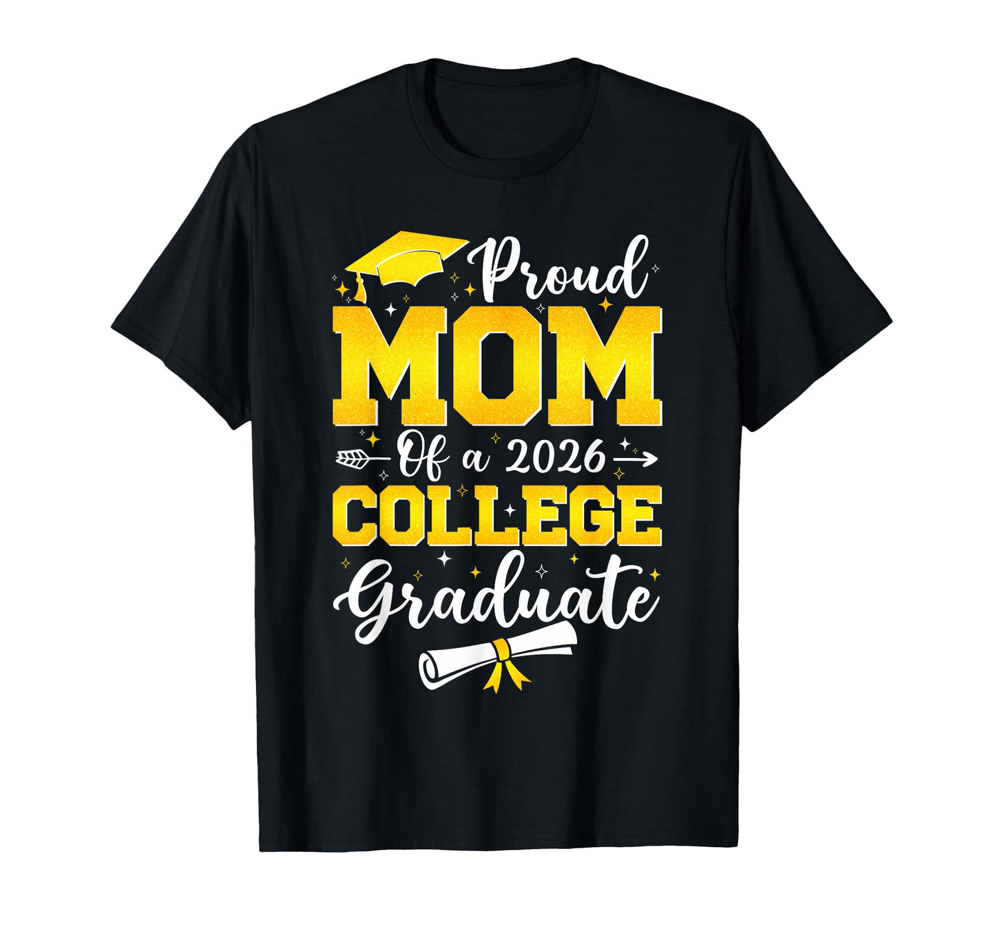 Proud Mom 2026 Graduate Mama T-Shirt - Fun Novelty Design for Adults - T-Shirt, Sweatshirt, Hoodie
