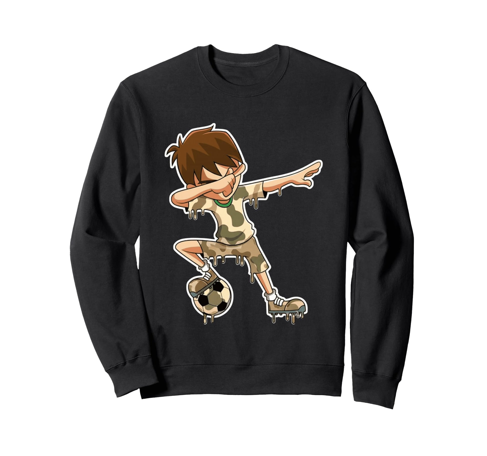 Dabbing Soccer Player Dripping Fun Sweatshirt - Minimalist Print Unisex - T-Shirt, Sweatshirt, Hoodie