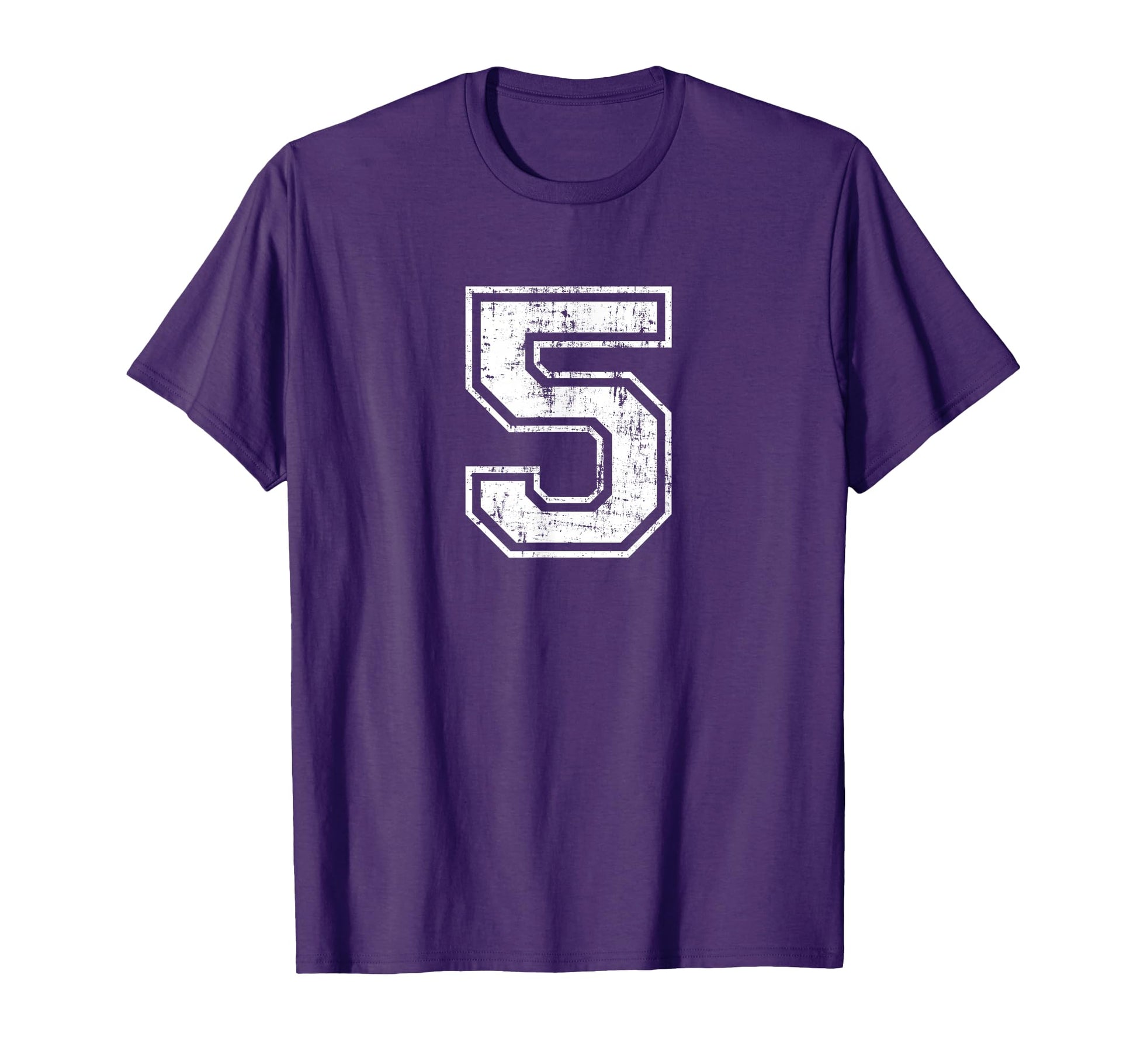 Number 5 Distressed Five Sports T-Shirt - Trendy Graphic Men Women - T-Shirt, Sweatshirt, Hoodie