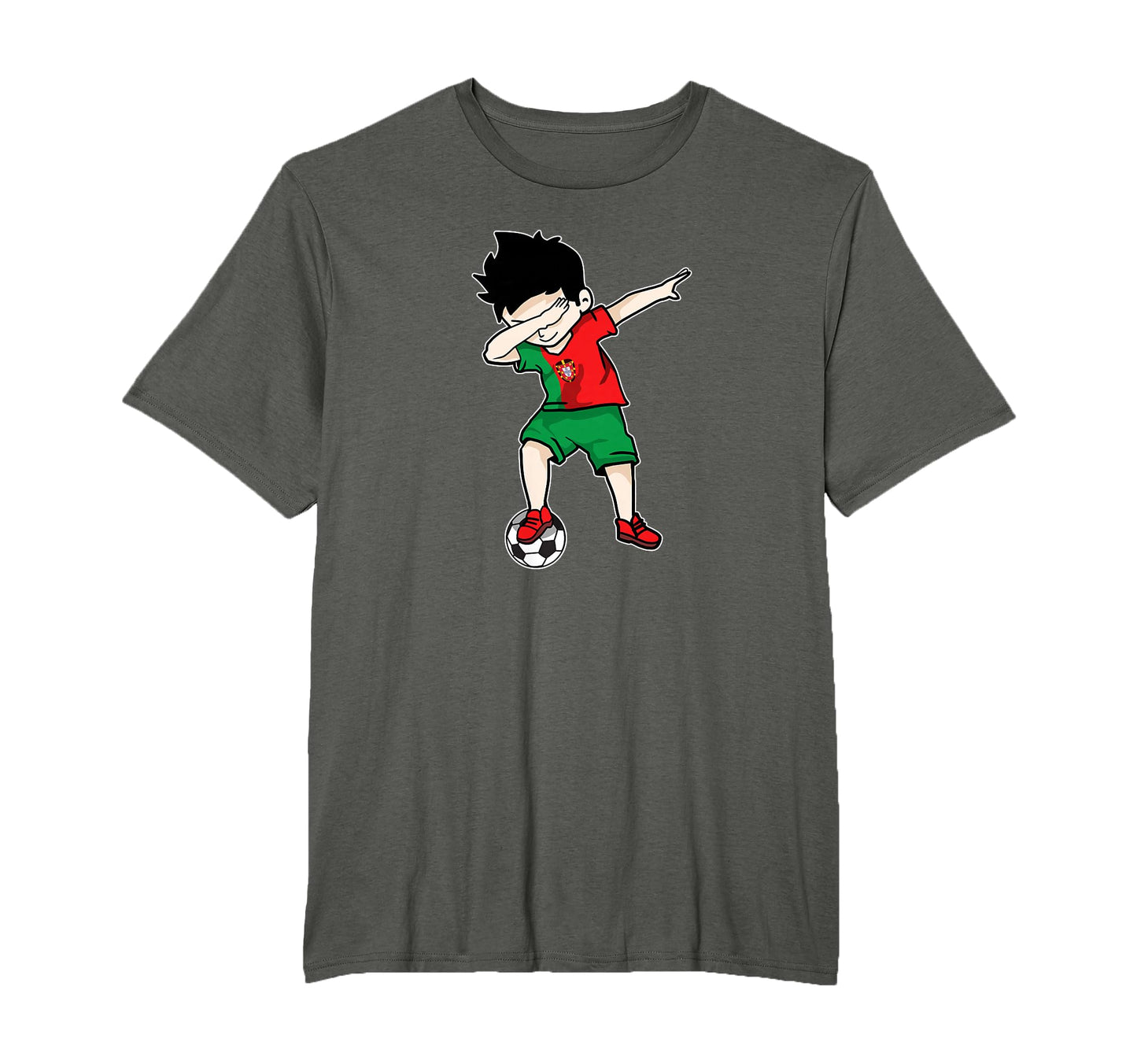 Dabbing Soccer Portugal Football T-Shirt - Novelty Apparel for Adults - T-Shirt, Sweatshirt, Hoodie