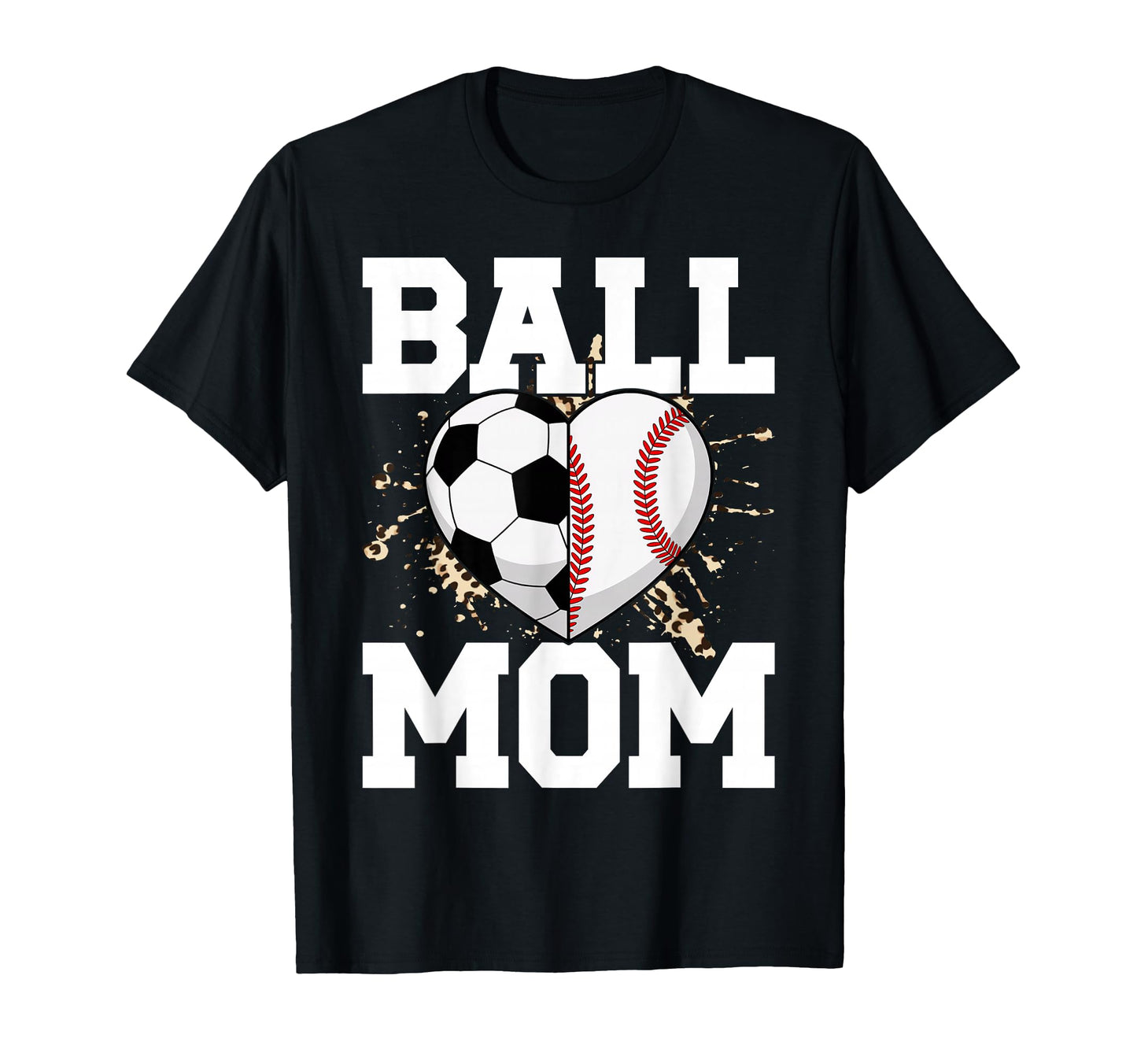 Both Heart Soccer Baseball Sports Mom T-Shirt - Trendy Graphic for Adults - T-Shirt, Sweatshirt, Hoodie