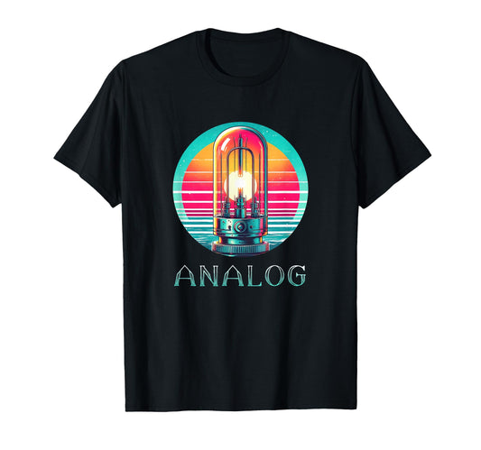 Analog 80S 90S Vacuum Tube Amp Shirts T-Shirt - Trendy Graphic for Adults - T-Shirt, Sweatshirt, Hoodie