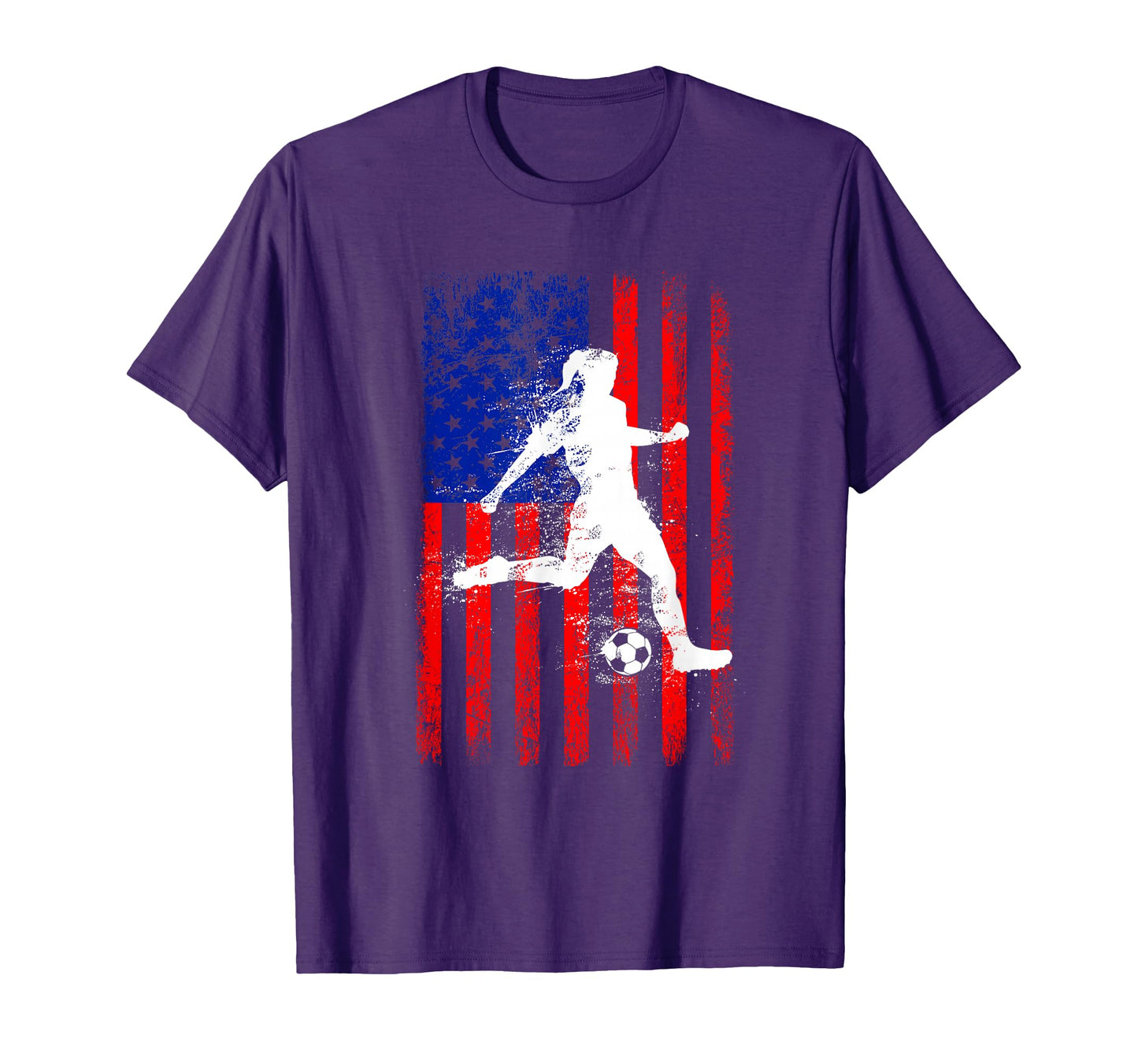Usa American Flag Soccer T-Shirt - Trendy Graphic Men Women - T-Shirt, Sweatshirt, Hoodie
