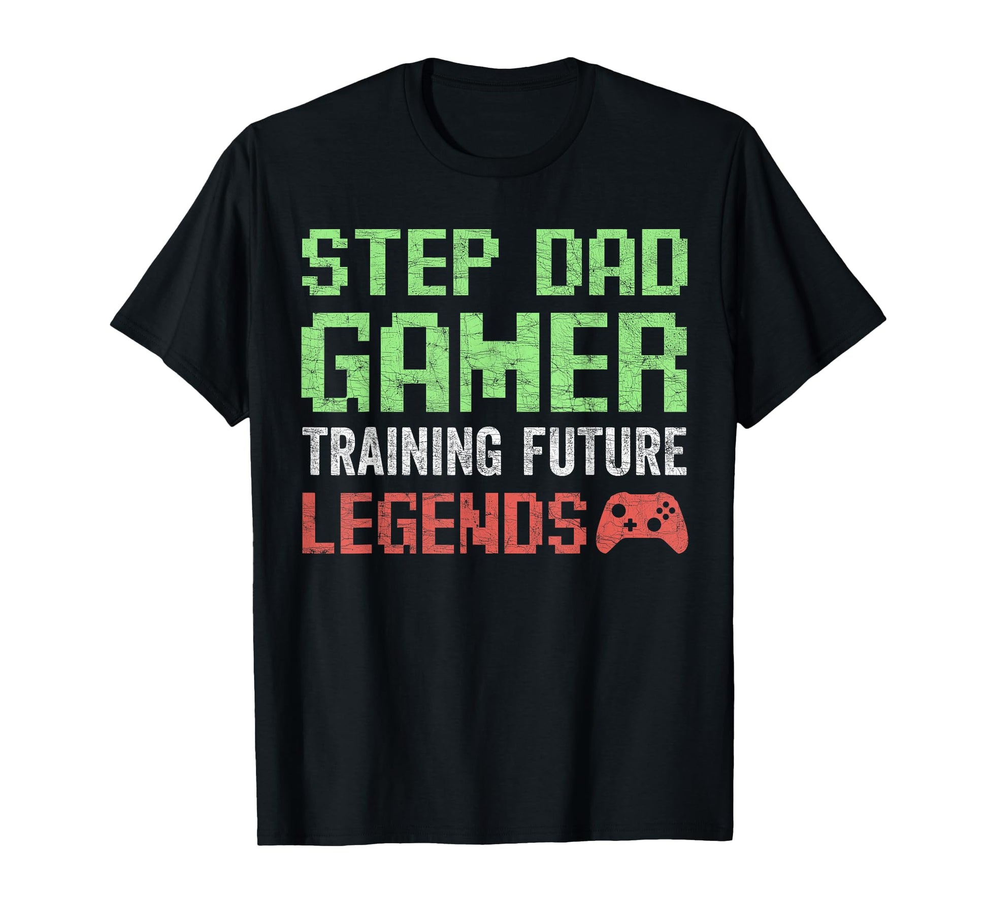 Stepdad Fathers Day Step Dad Gamer T-Shirt - Trendy Graphic for Adults - T-Shirt, Sweatshirt, Hoodie