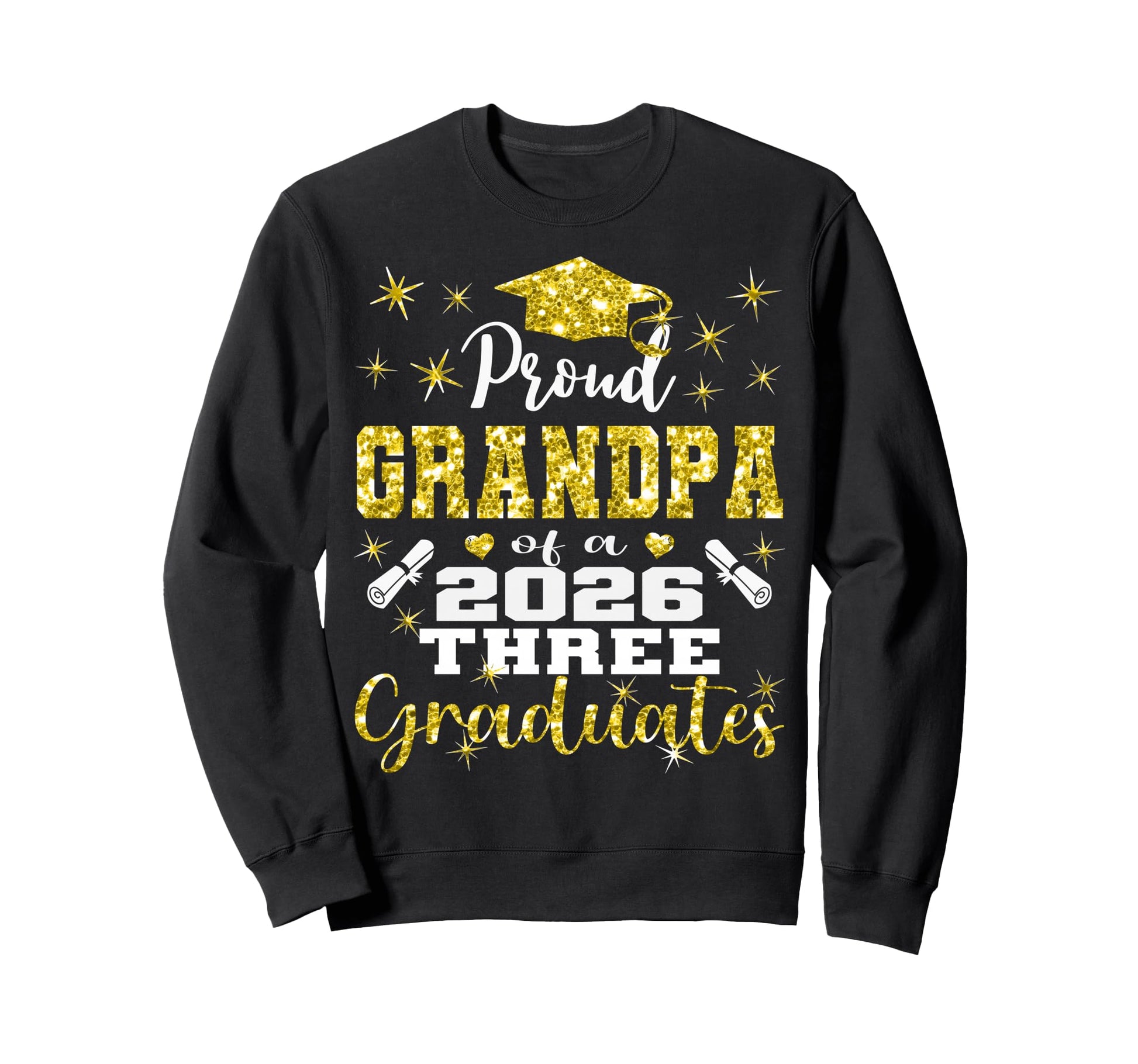 Proud Grandpa Three 2026 Sweatshirt - Aesthetic Graphic Men Women - T-Shirt, Sweatshirt, Hoodie