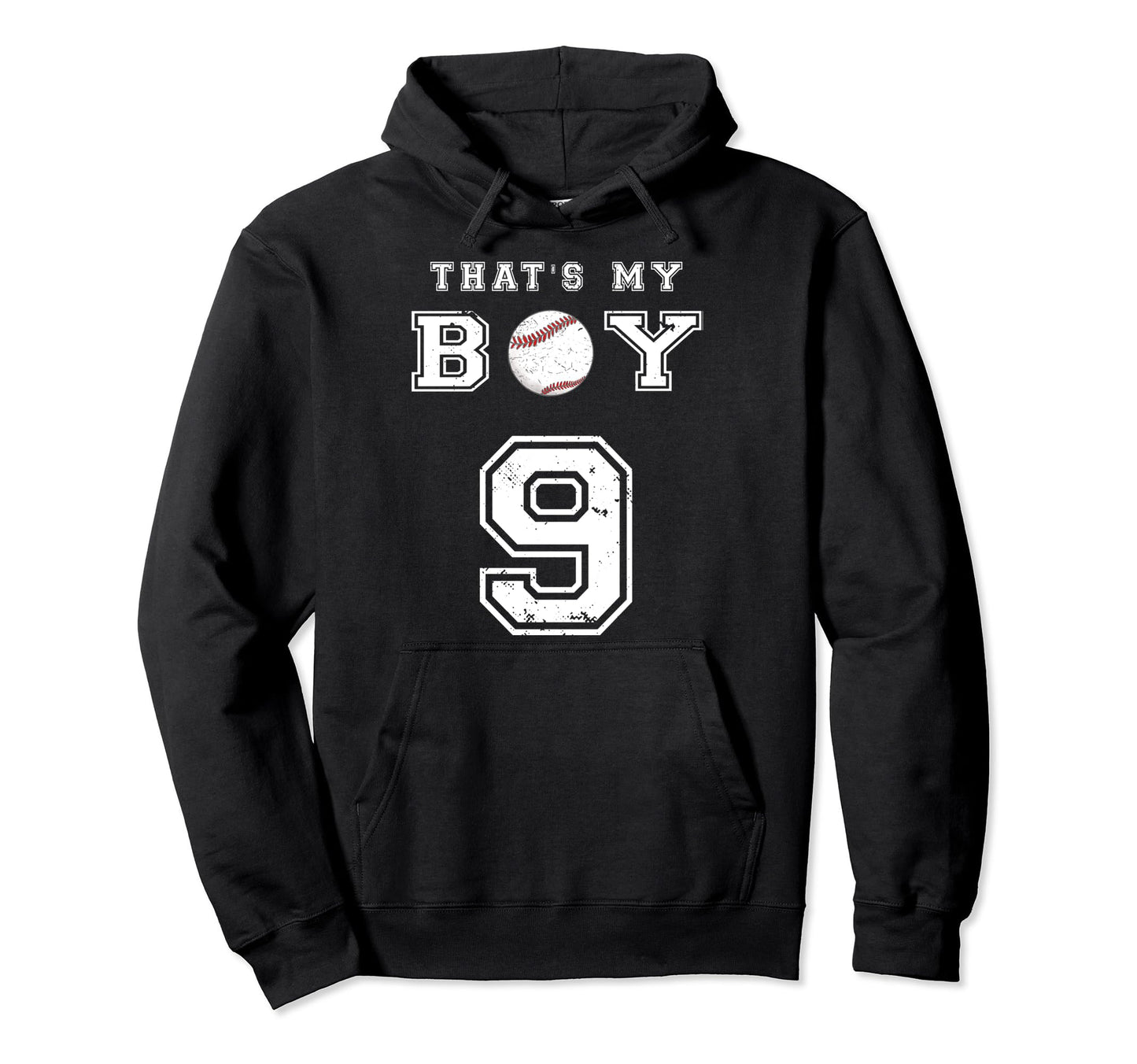 Thats My Baseball 9 Jersey Number Hoodie - Aesthetic Graphic for Adults - T-Shirt, Sweatshirt, Hoodie