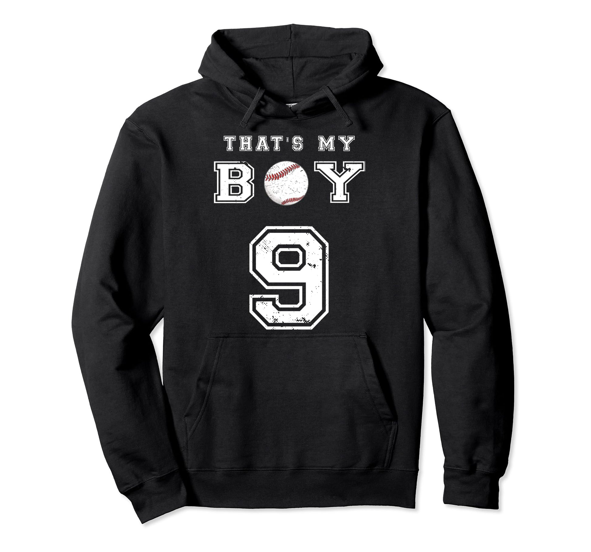 Thats My Baseball 9 Jersey Number Hoodie - Aesthetic Graphic for Adults - T-Shirt, Sweatshirt, Hoodie