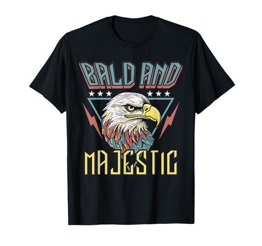 Bald Majestic Dad Husband Grandpa Joke T-Shirt - Trendy Graphic Unisex - T-Shirt, Sweatshirt, Hoodie