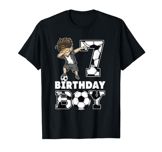 7Th Birthday Gift Soccer Birthday T-Shirt - Casual Everyday Wear Men Women - T-Shirt, Sweatshirt, Hoodie