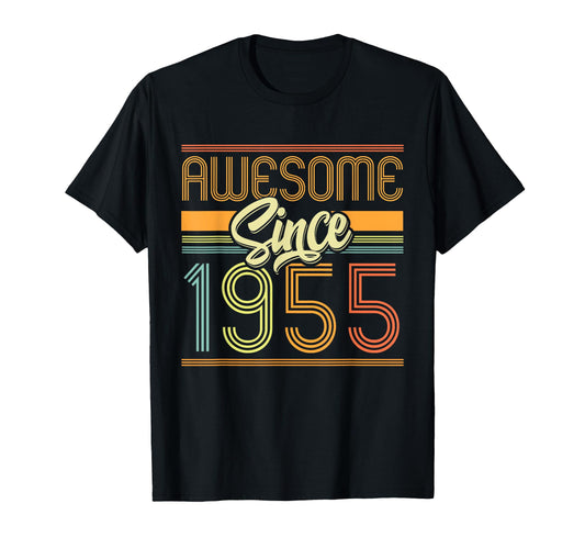 Awesome Since 1955 71St Birthday 71 T-Shirt - Streetwear Style Men Women - T-Shirt, Sweatshirt, Hoodie