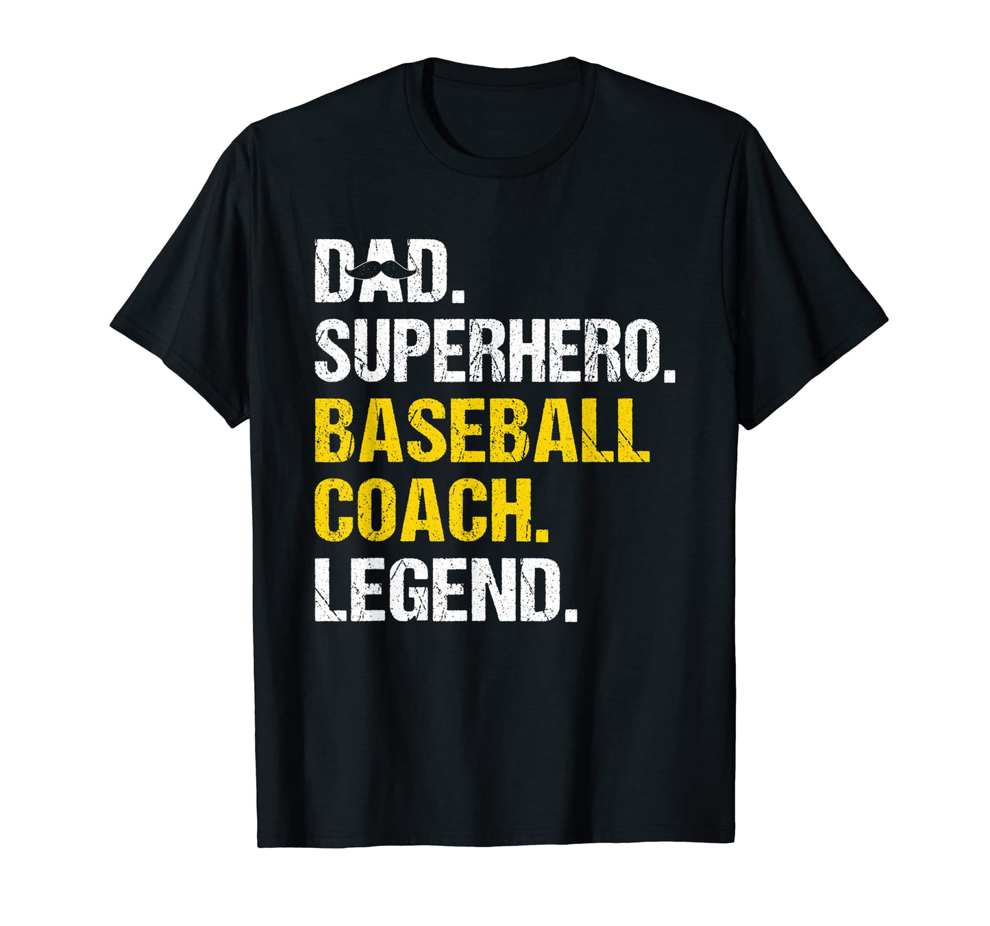 Mens Dad Superhero Baseball Coach T-Shirt - Casual Everyday Wear Men Women - T-Shirt, Sweatshirt, Hoodie