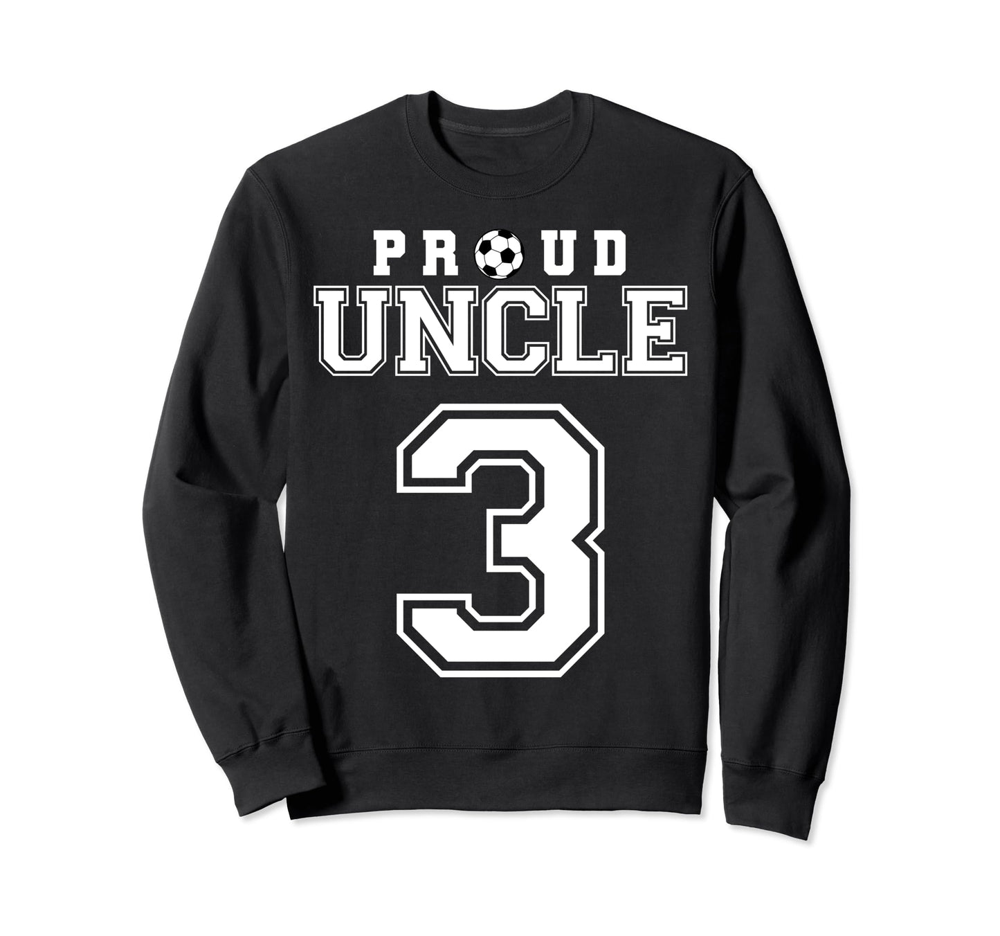 Number 3 Custom Proud Soccer Futbol Sweatshirt - Minimalist Print Unisex - T-Shirt, Sweatshirt, Hoodie
