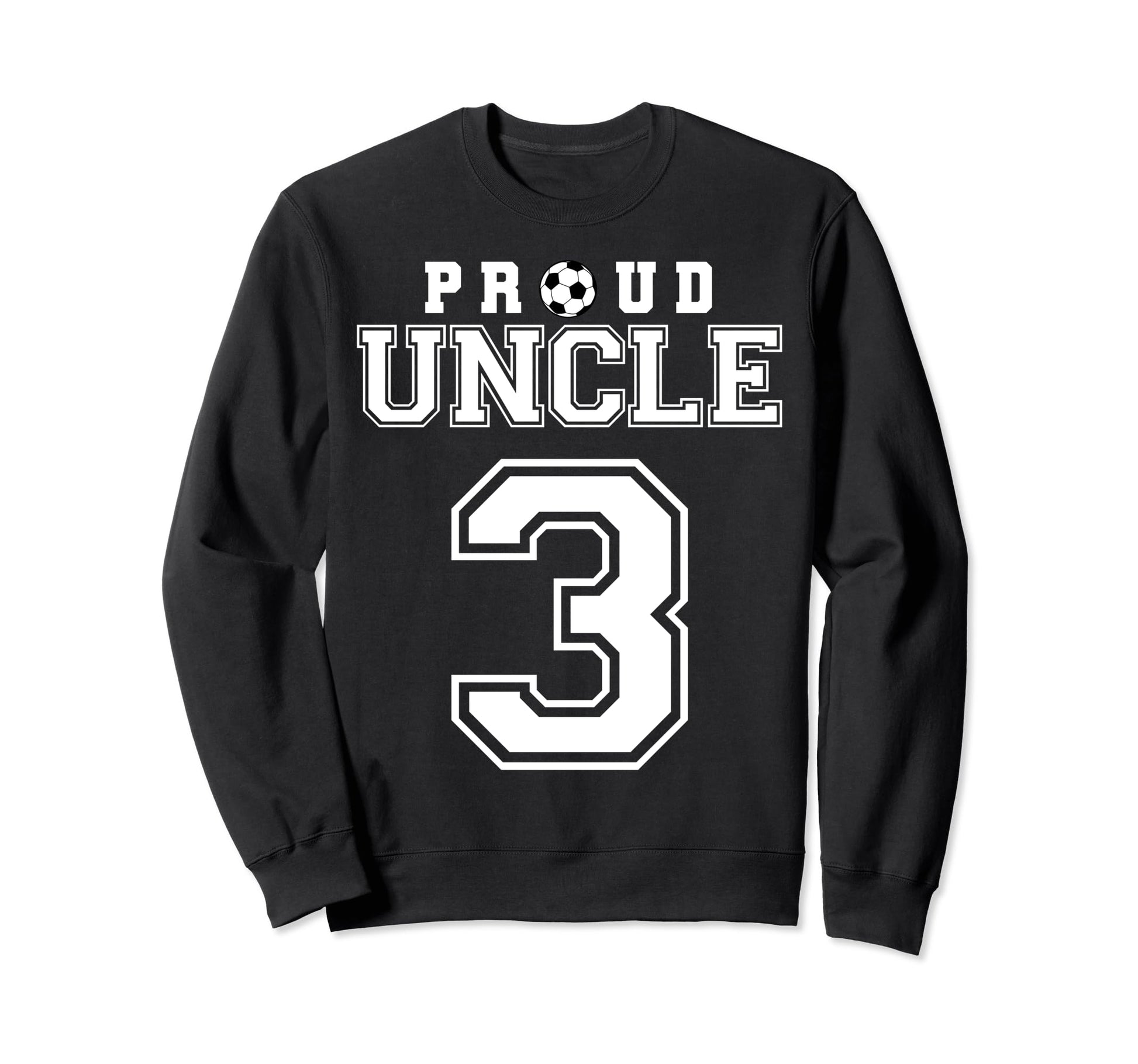 Number 3 Custom Proud Soccer Futbol Sweatshirt - Minimalist Print Unisex - T-Shirt, Sweatshirt, Hoodie