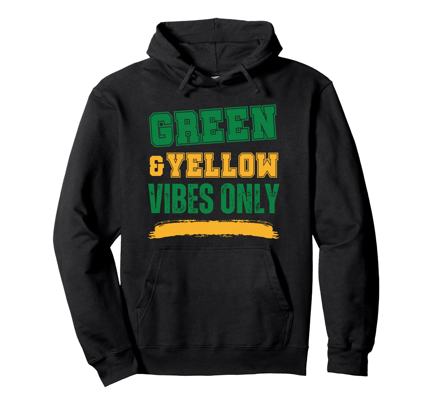 Green And Yellow Game Day Hoodie - Aesthetic Graphic Men Women - T-Shirt, Sweatshirt, Hoodie
