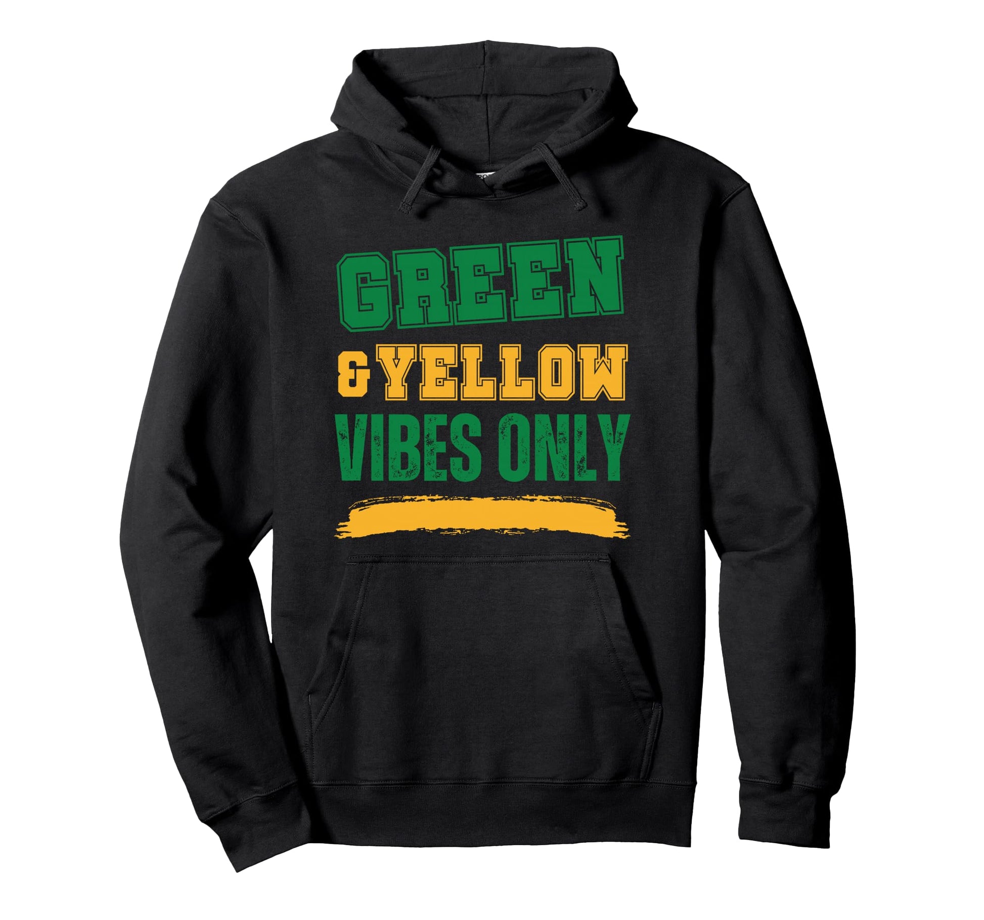 Green And Yellow Game Day Hoodie - Aesthetic Graphic Men Women - T-Shirt, Sweatshirt, Hoodie