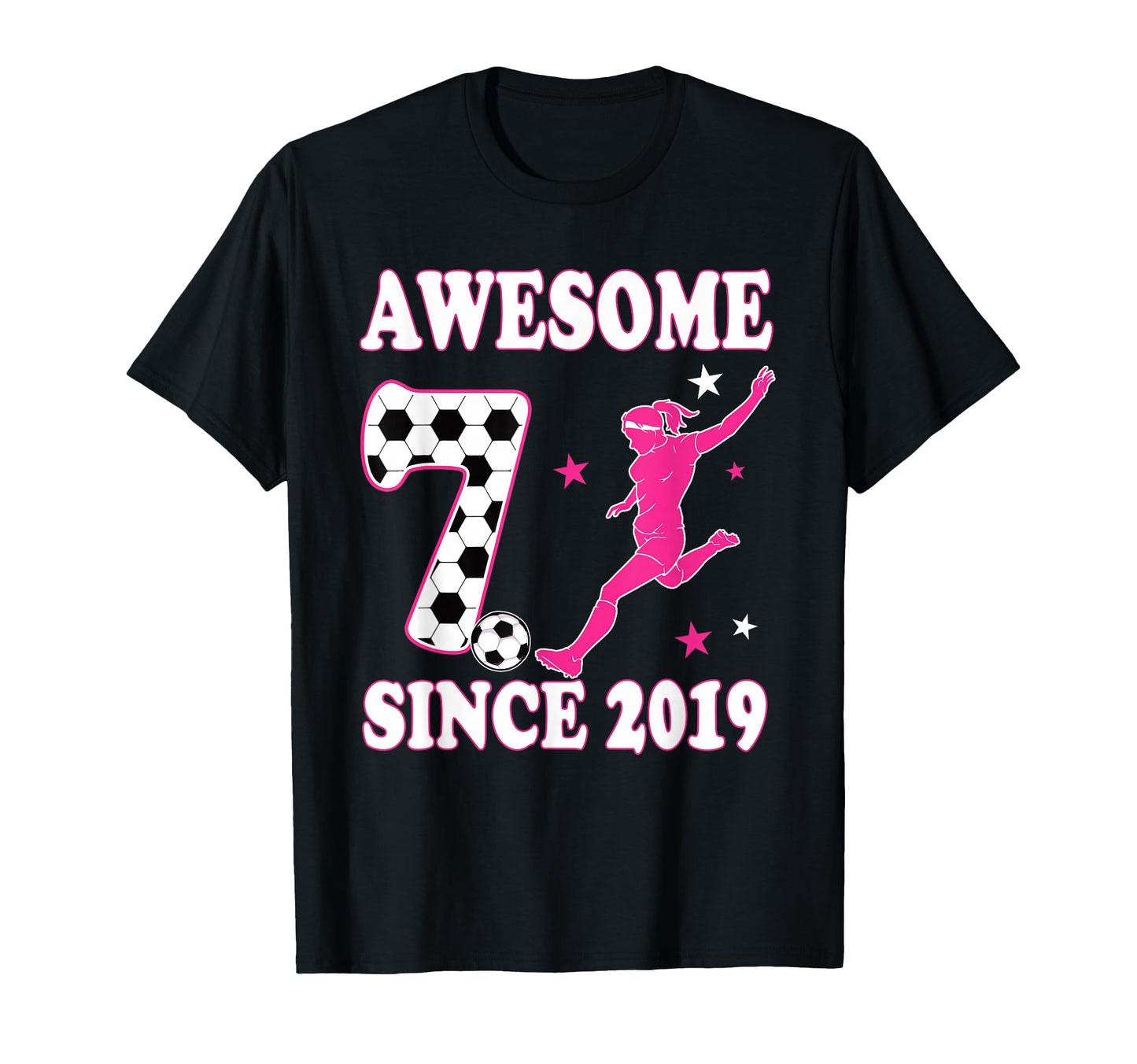 7 Year Old Awesome Since 2019 Birthday T-Shirt - Unique Graphic for Adults - T-Shirt, Sweatshirt, Hoodie