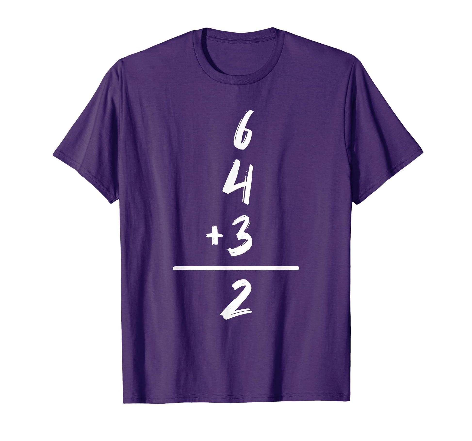 Baseball Inspired Math 6 4 3 2 T-Shirt - Minimalist Print for Adults - T-Shirt, Sweatshirt, Hoodie