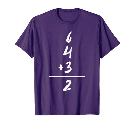 Baseball Inspired Math 6 4 3 2 T-Shirt - Minimalist Print for Adults - T-Shirt, Sweatshirt, Hoodie