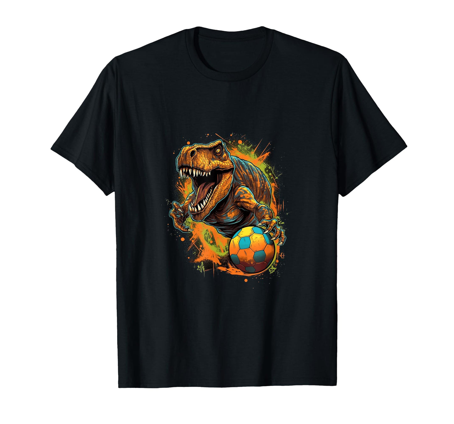 T Rex Playing Soccer Funny Dinosaur T-Shirt - Novelty Apparel Unisex - T-Shirt, Sweatshirt, Hoodie