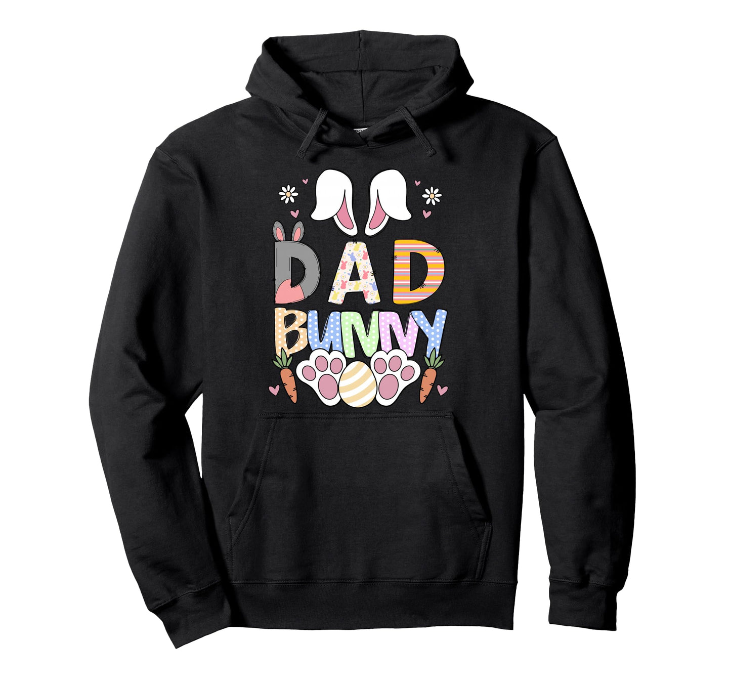Dad Bunny Ears Easter Family Matching Hoodie - Novelty Apparel Unisex - T-Shirt, Sweatshirt, Hoodie