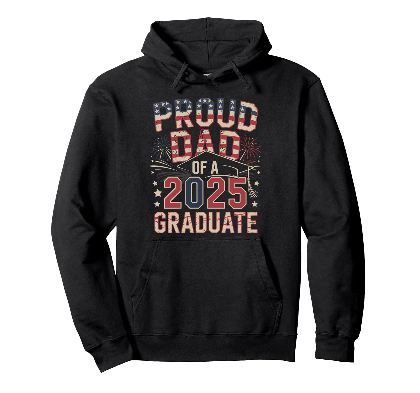 Patriotic Us Graduation Proud Dad Hoodie - Aesthetic Graphic Men Women - T-Shirt, Sweatshirt, Hoodie