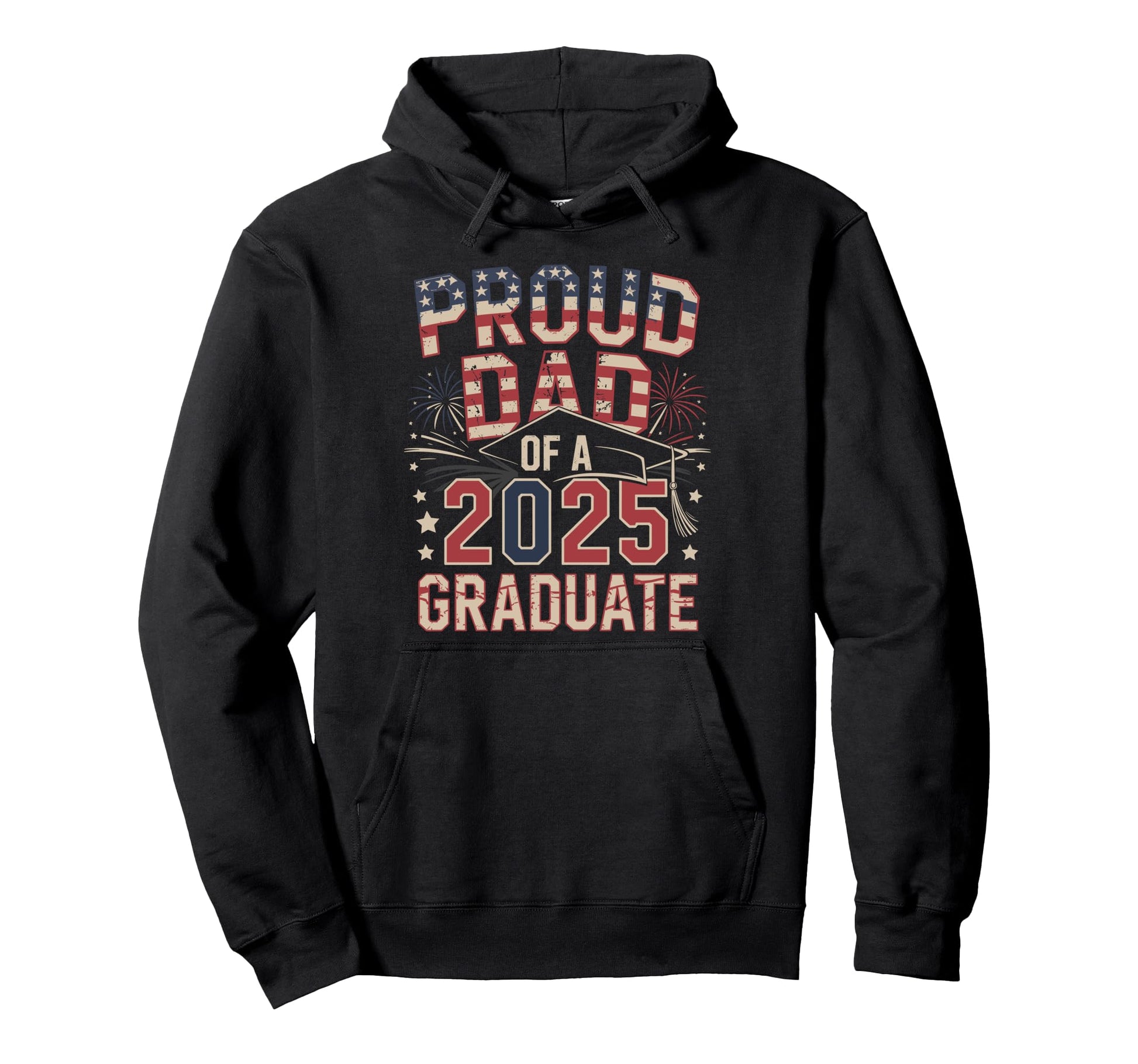 Patriotic Us Graduation Proud Dad Hoodie - Aesthetic Graphic Men Women - T-Shirt, Sweatshirt, Hoodie